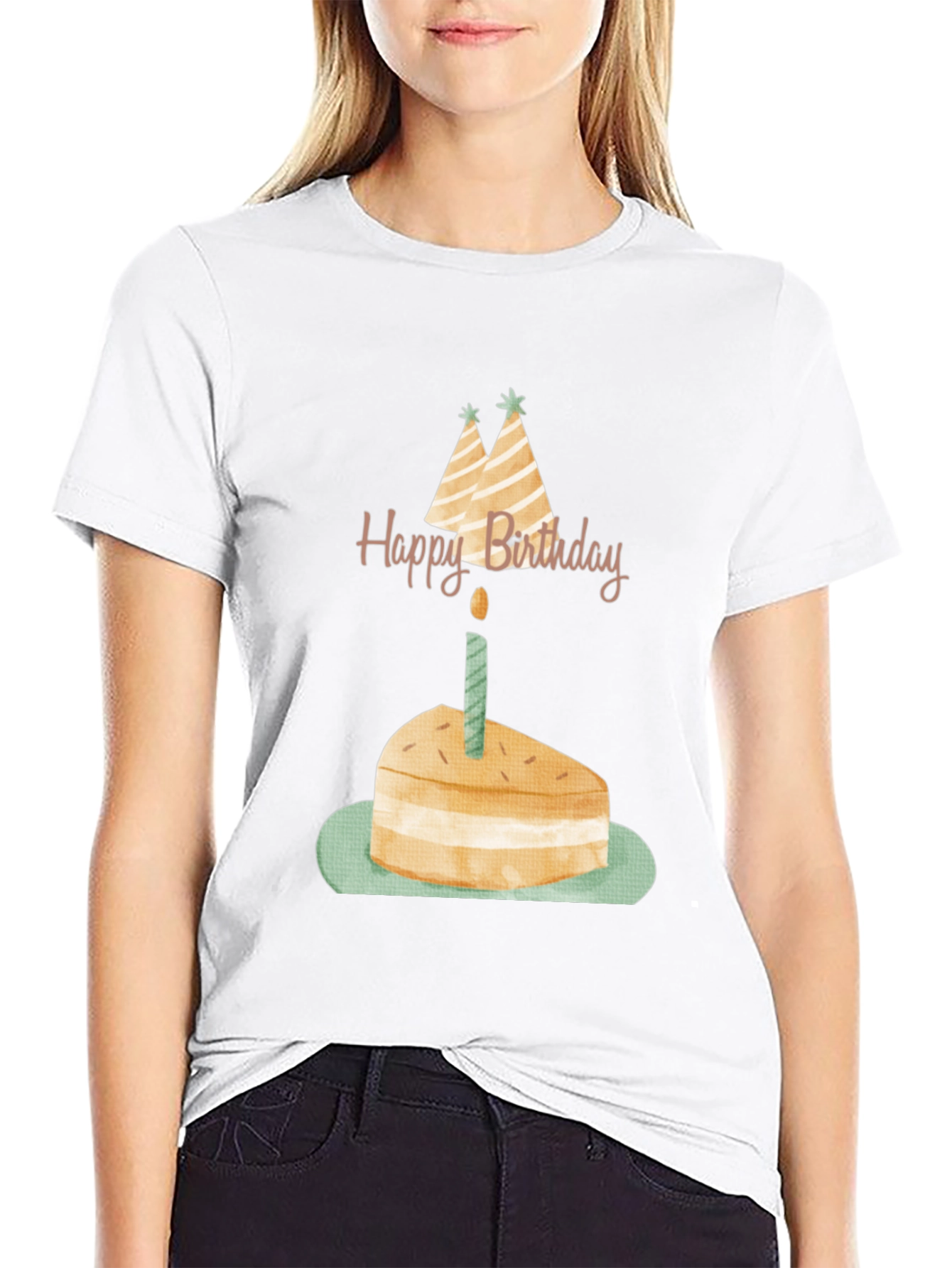 Black Birthday Cake Graphic Tee - Unisex Black T-Shirt view 9