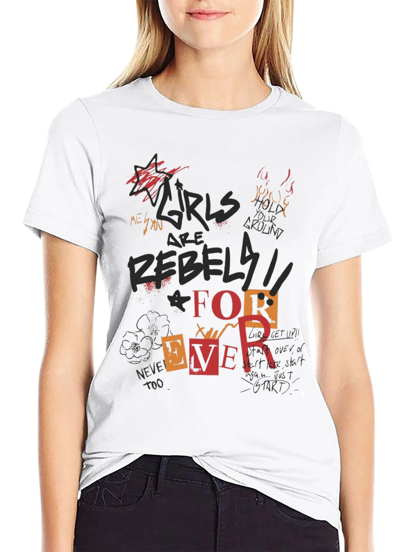 Black Rebel Girls Graphic Tee view 9