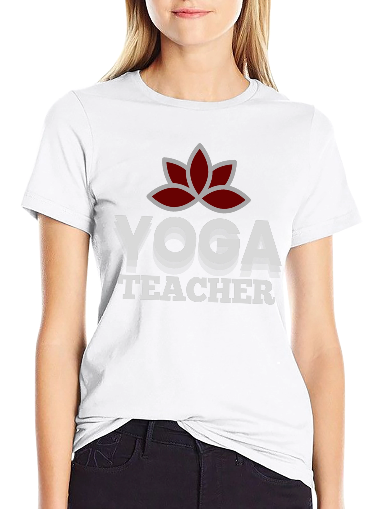 Black Yoga Teacher Graphic Tee - Black Cotton Blend view 9