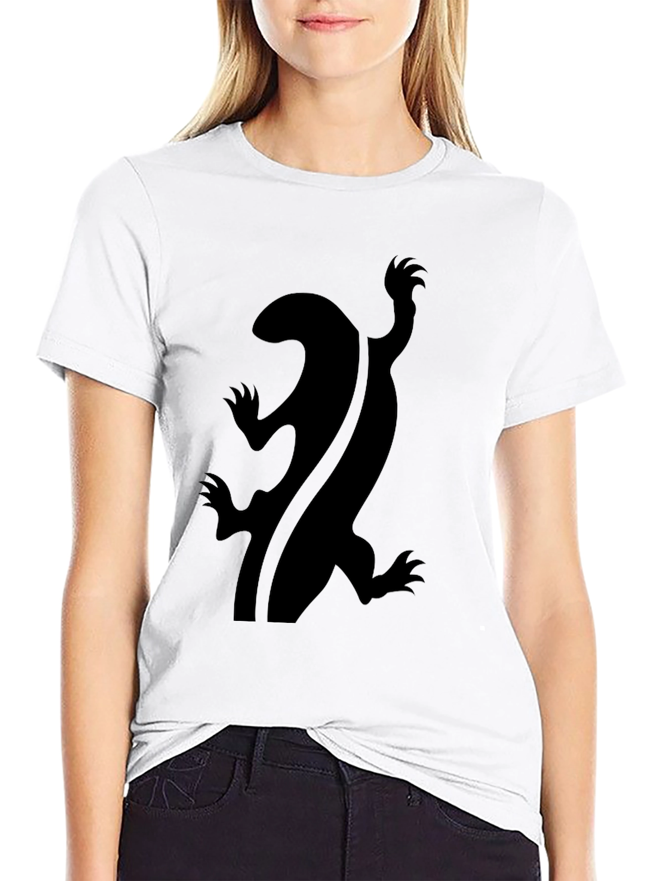 Black Black Lizard Graphic Tee - Unique Design view 9