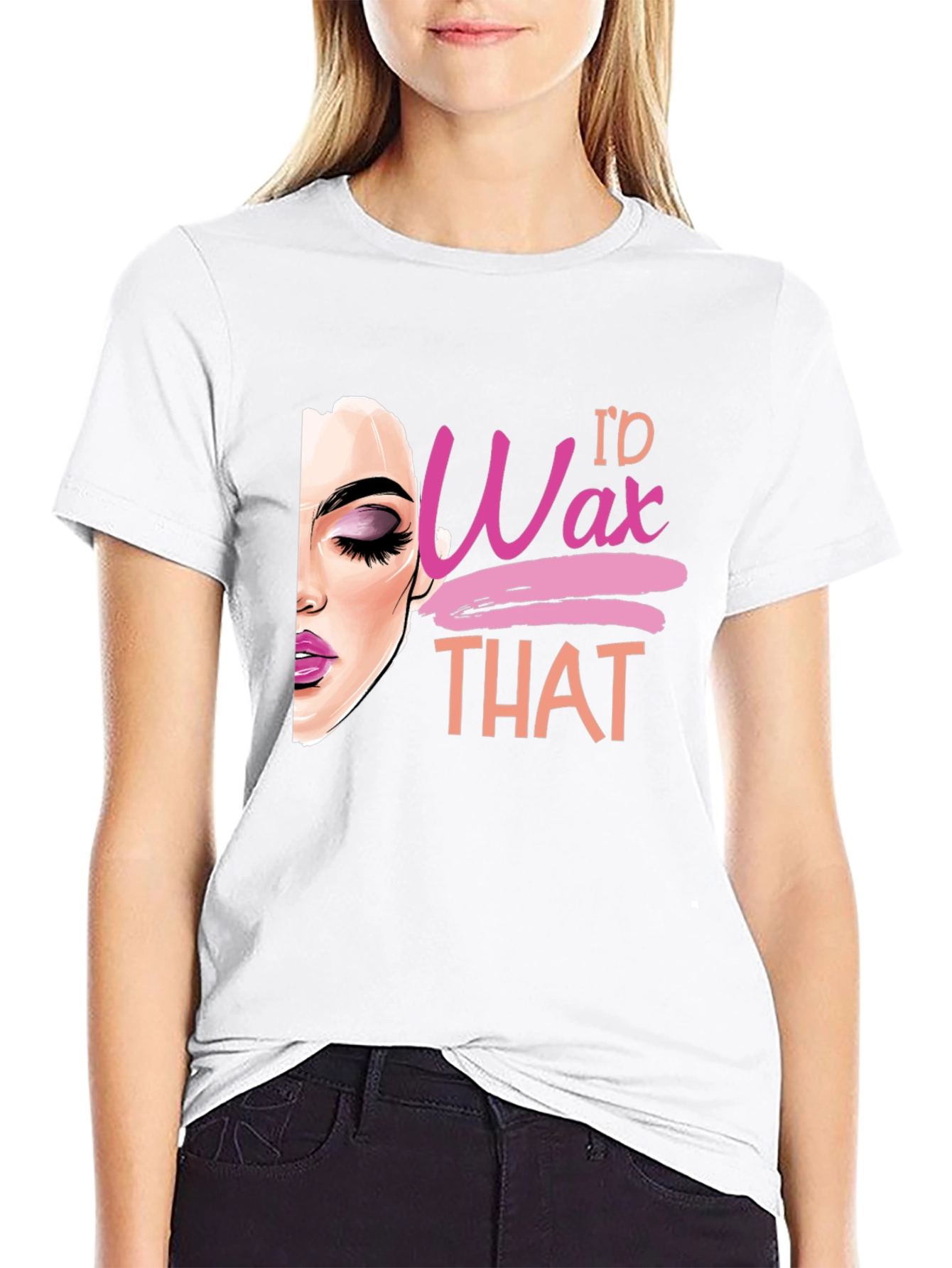 Black I'd Wax That T-Shirt - Funny Esthetician Gift view 9