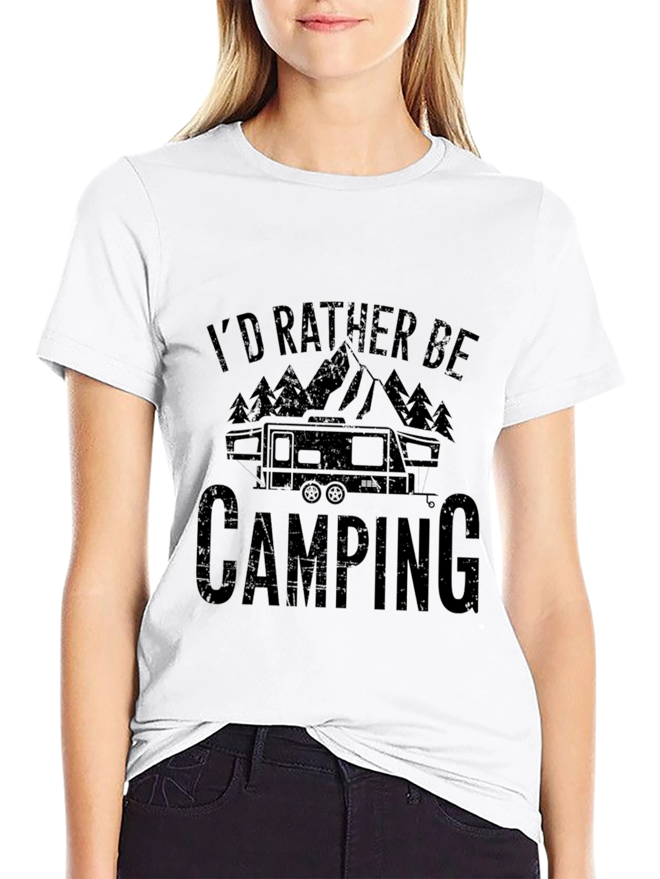 I'd Rather Be Camping Graphic T-Shirt - 9