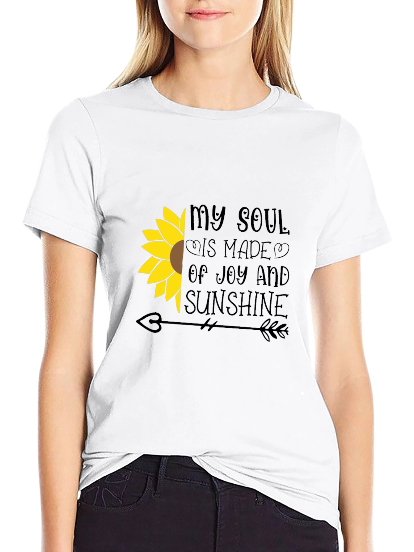 Black Sunflower Soul T-Shirt - Joy and Sunshine Tee view 9