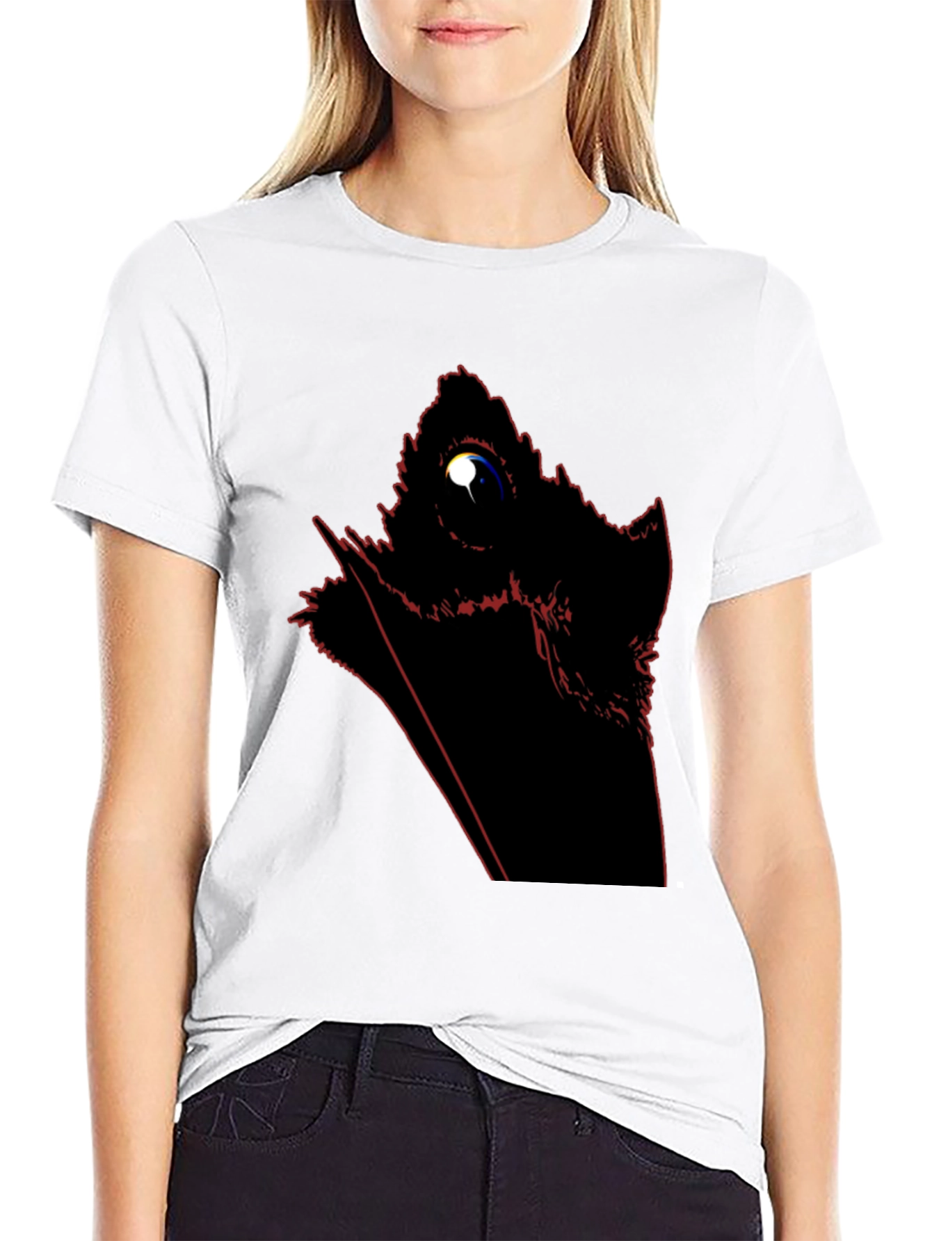 Black Raven Silhouette Graphic Tee - Men's Black T-Shirt view 9