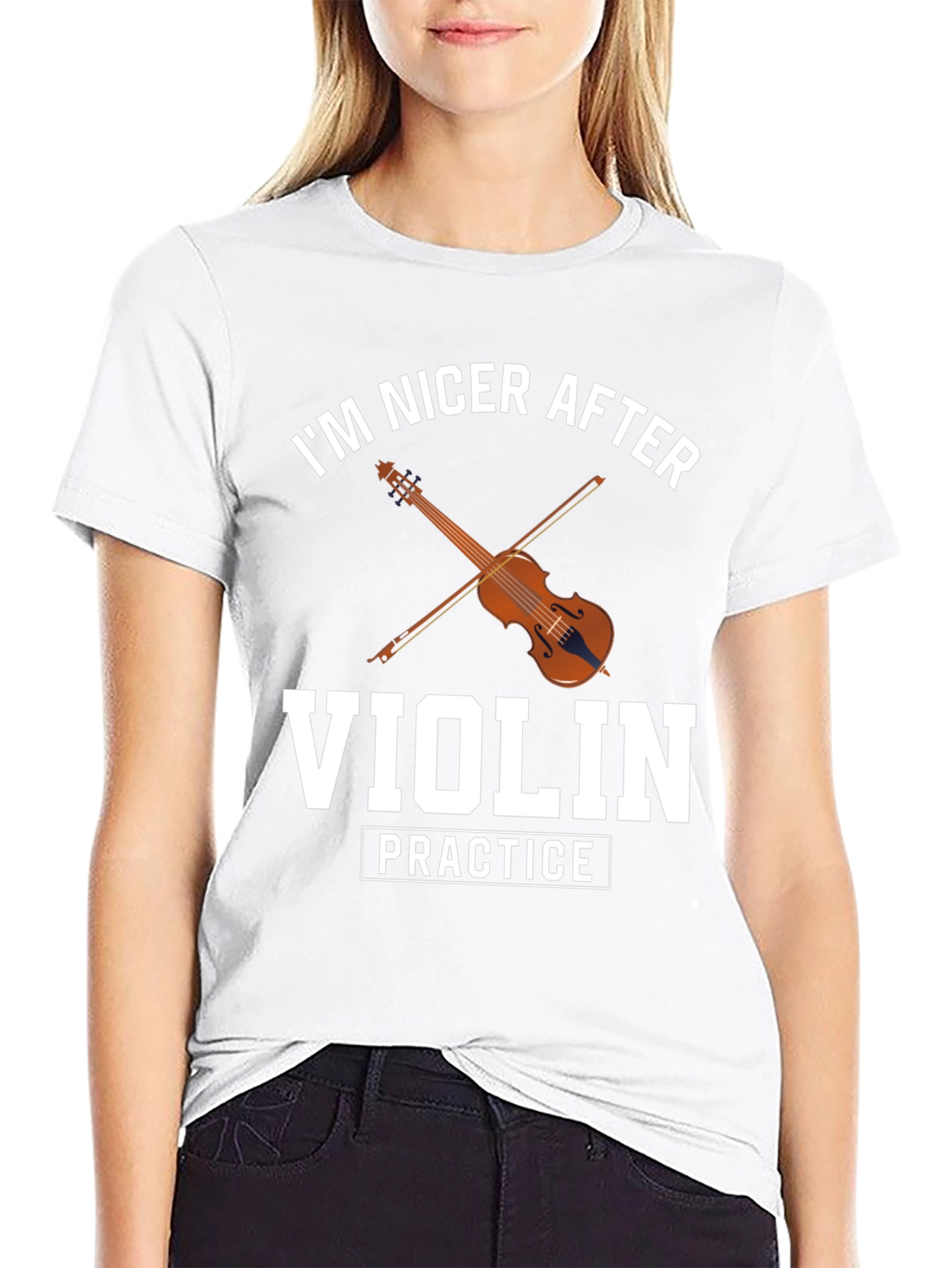 Black I'm Nicer After Violin Practice T-Shirt view 9