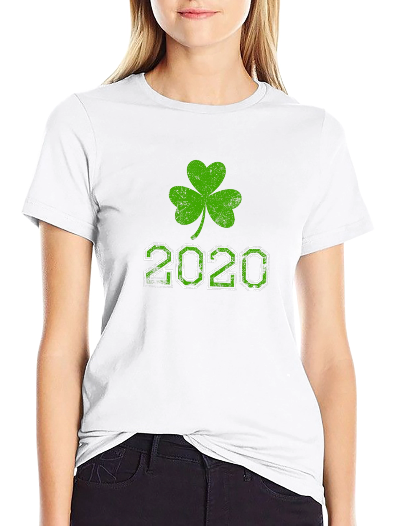 Black St. Patrick's Day 2020 Shamrock Graphic Tee view 9