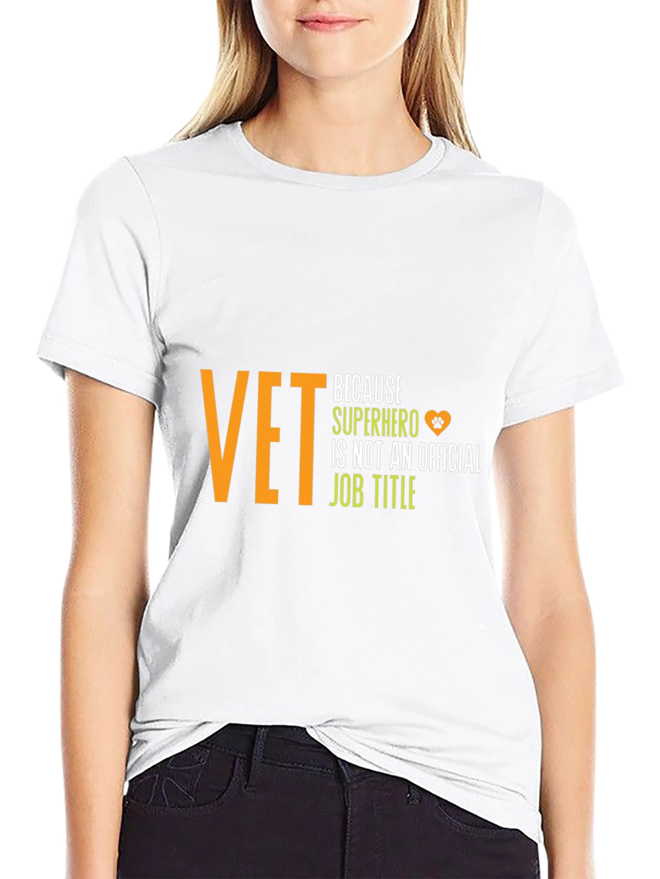 Black Vet Superhero T-Shirt - Black Cotton Tee view 9
