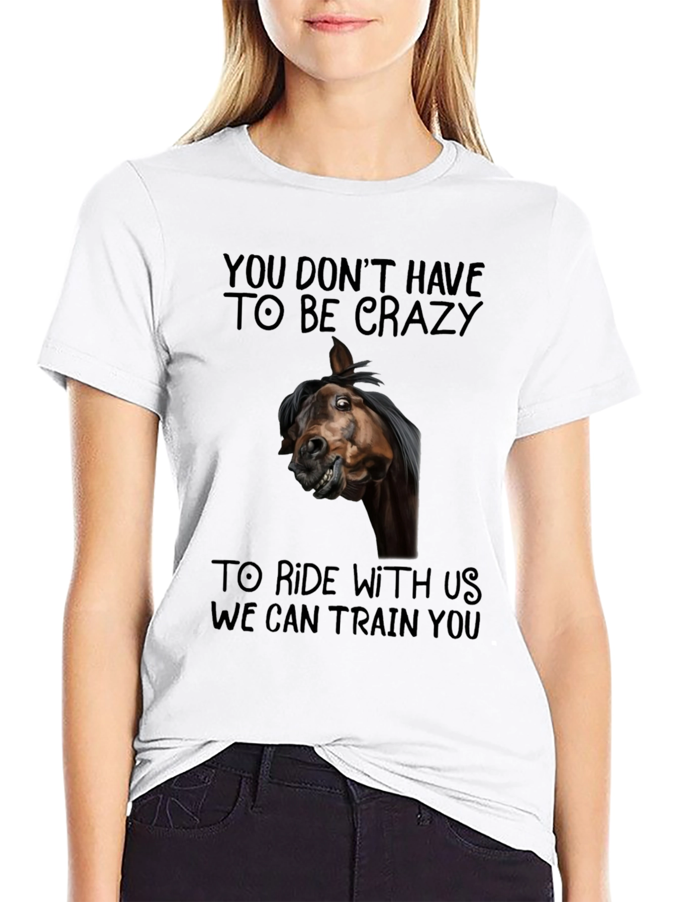 Black Crazy Horse Graphic T-Shirt view 9