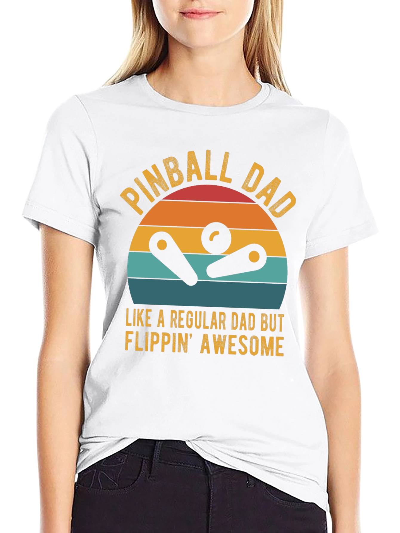 Black Pinball Dad Graphic T-Shirt - Flippin' Awesome Tee view 9