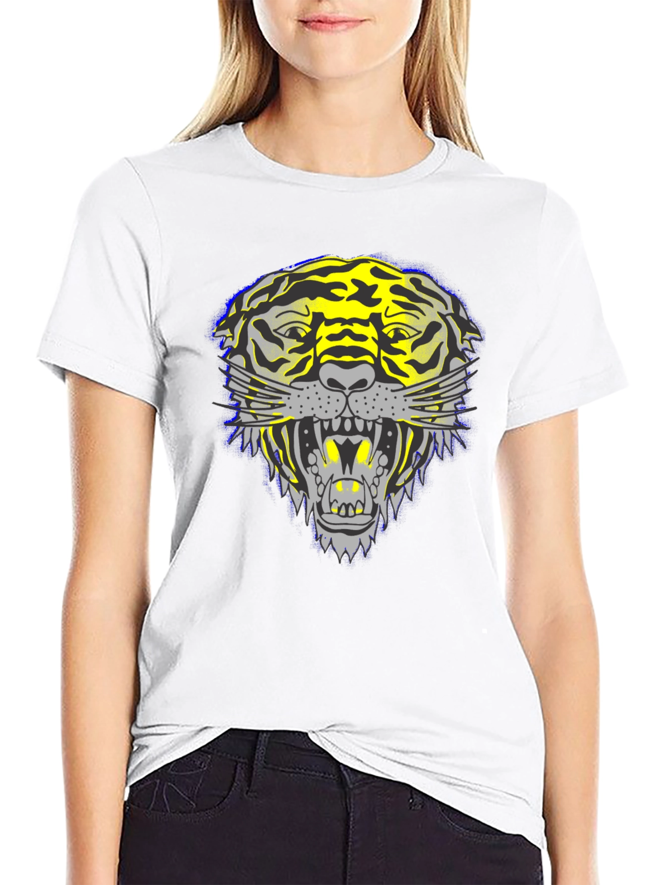 Black Bold Tiger Graphic Tee - Fierce Style view 9