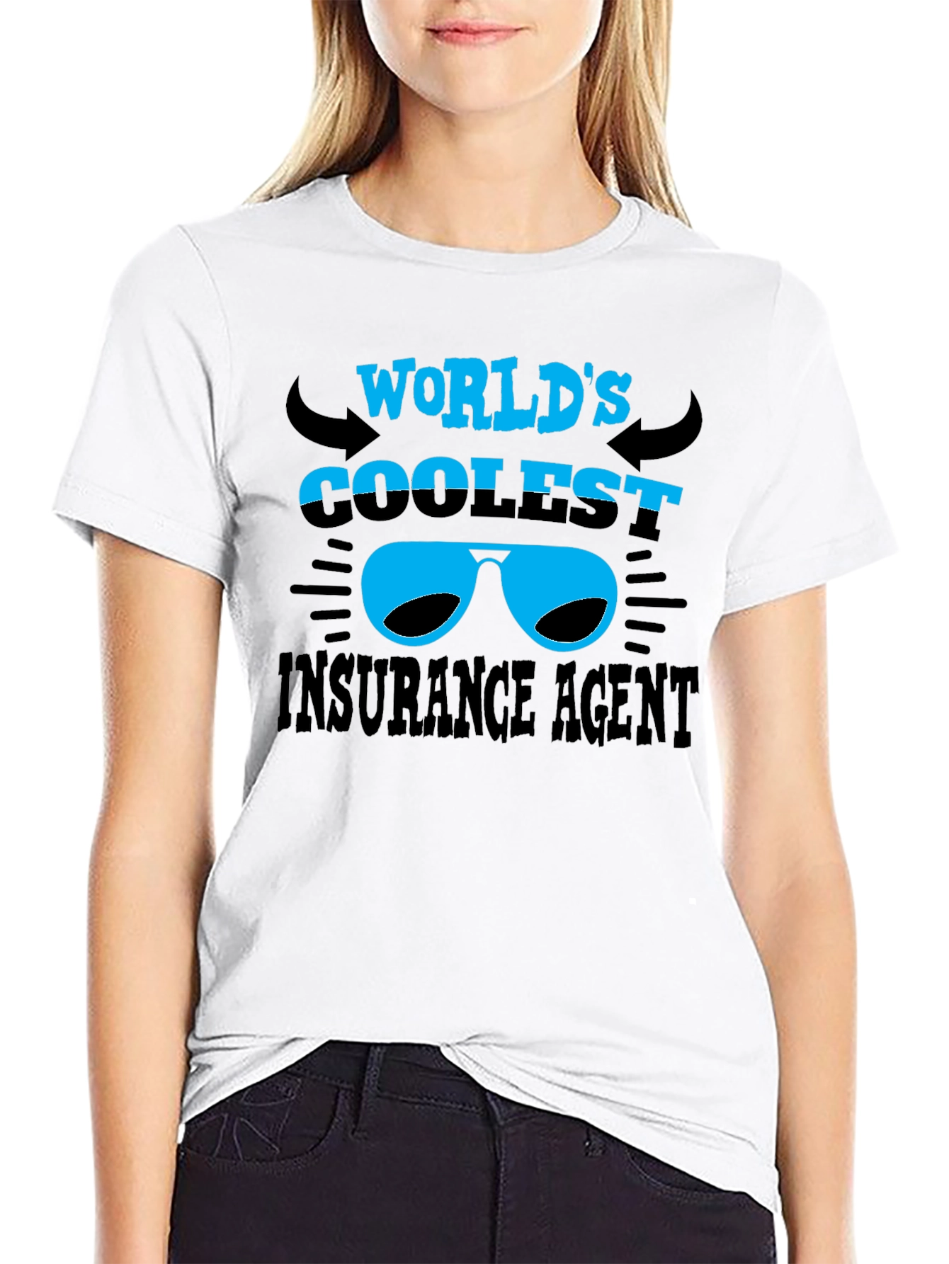 Black Coolest Insurance Agent T-Shirt view 9