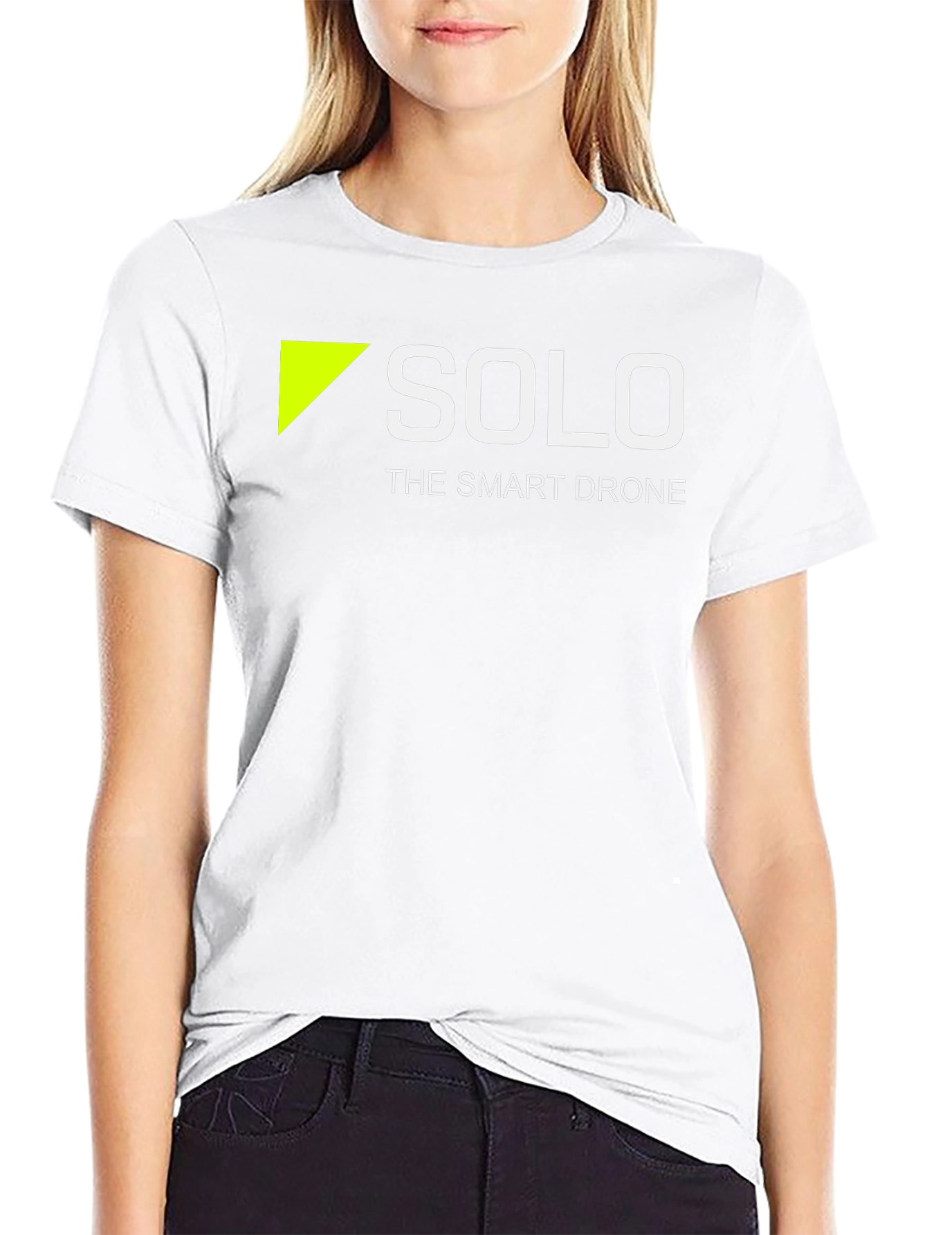 Black Solo: The Smart Drone T-Shirt - Black Cotton view 9