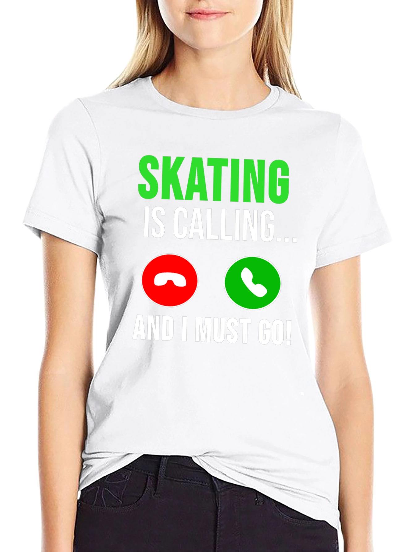 Skating Is Calling Black Graphic T-Shirt - 9