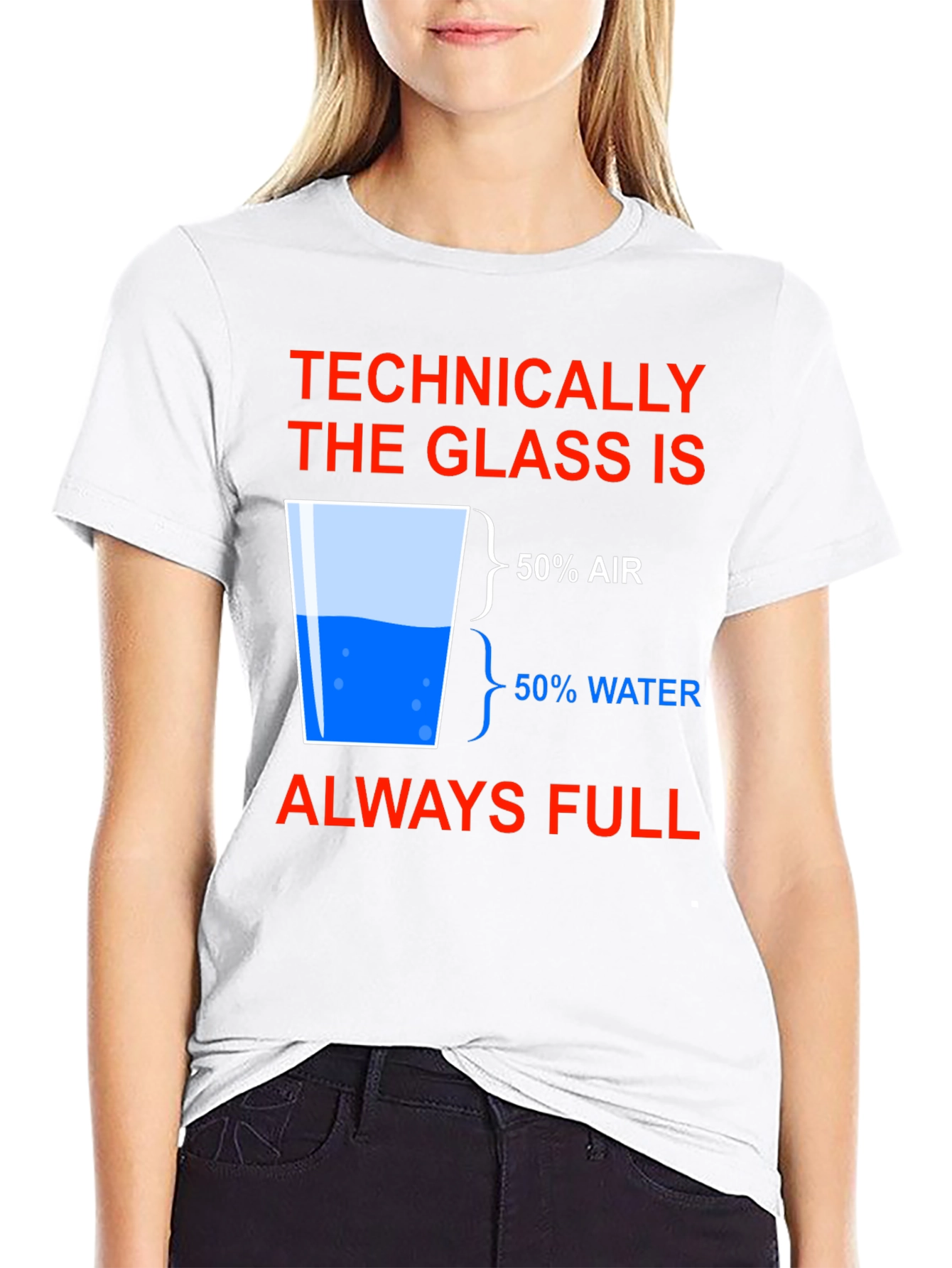 Black Technically Full Glass Humor T-Shirt view 9