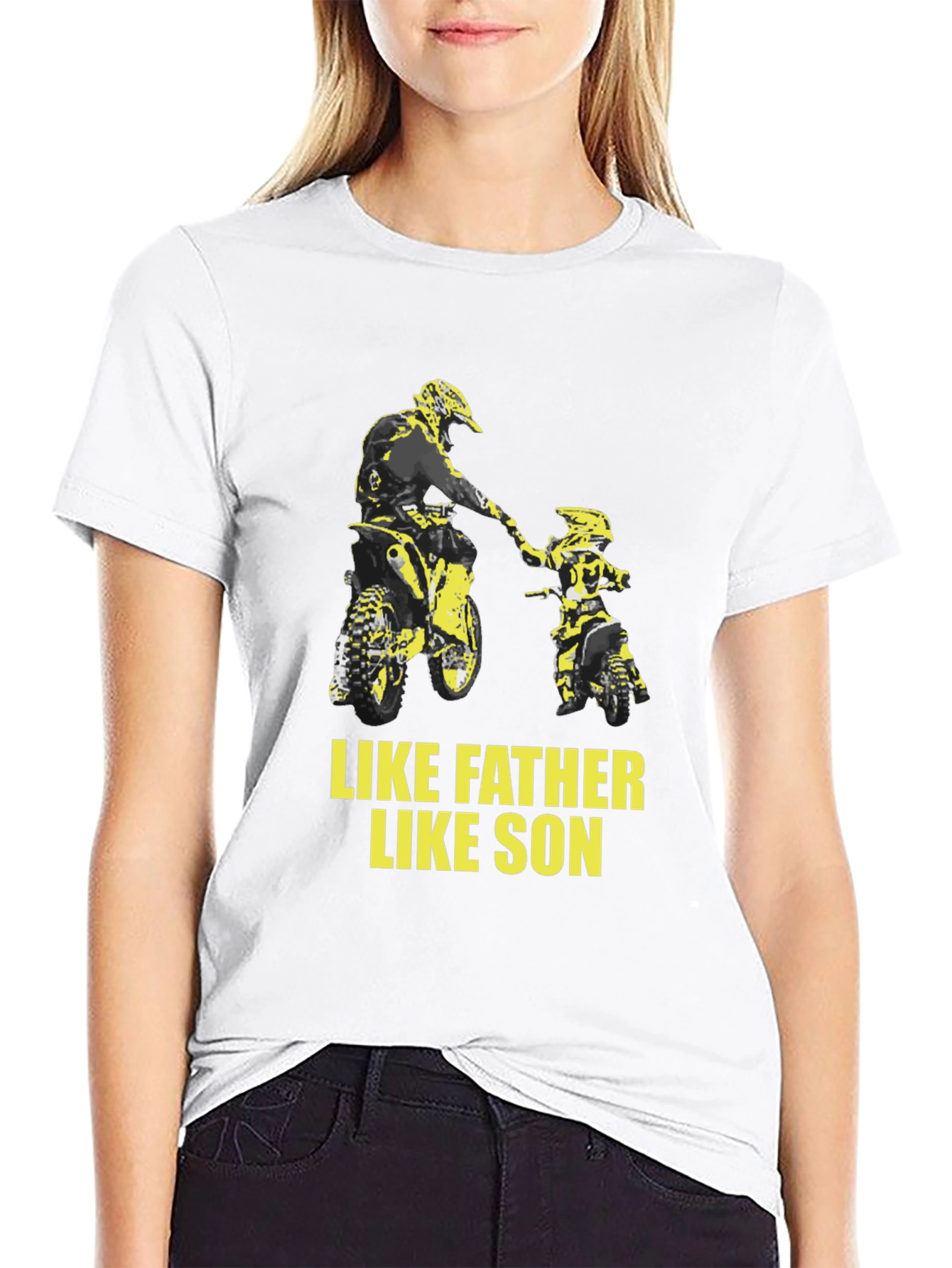 Black Like Father Like Son Motocross Graphic Tee view 9