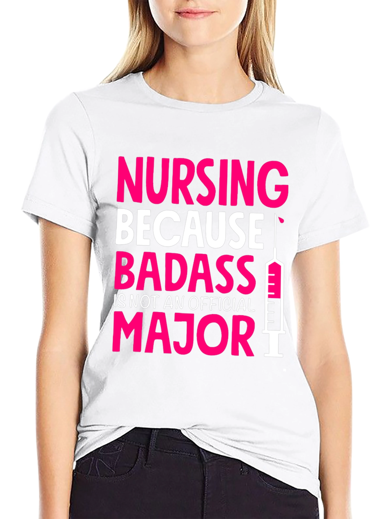 Black Nursing Badass Graphic Tee view 9