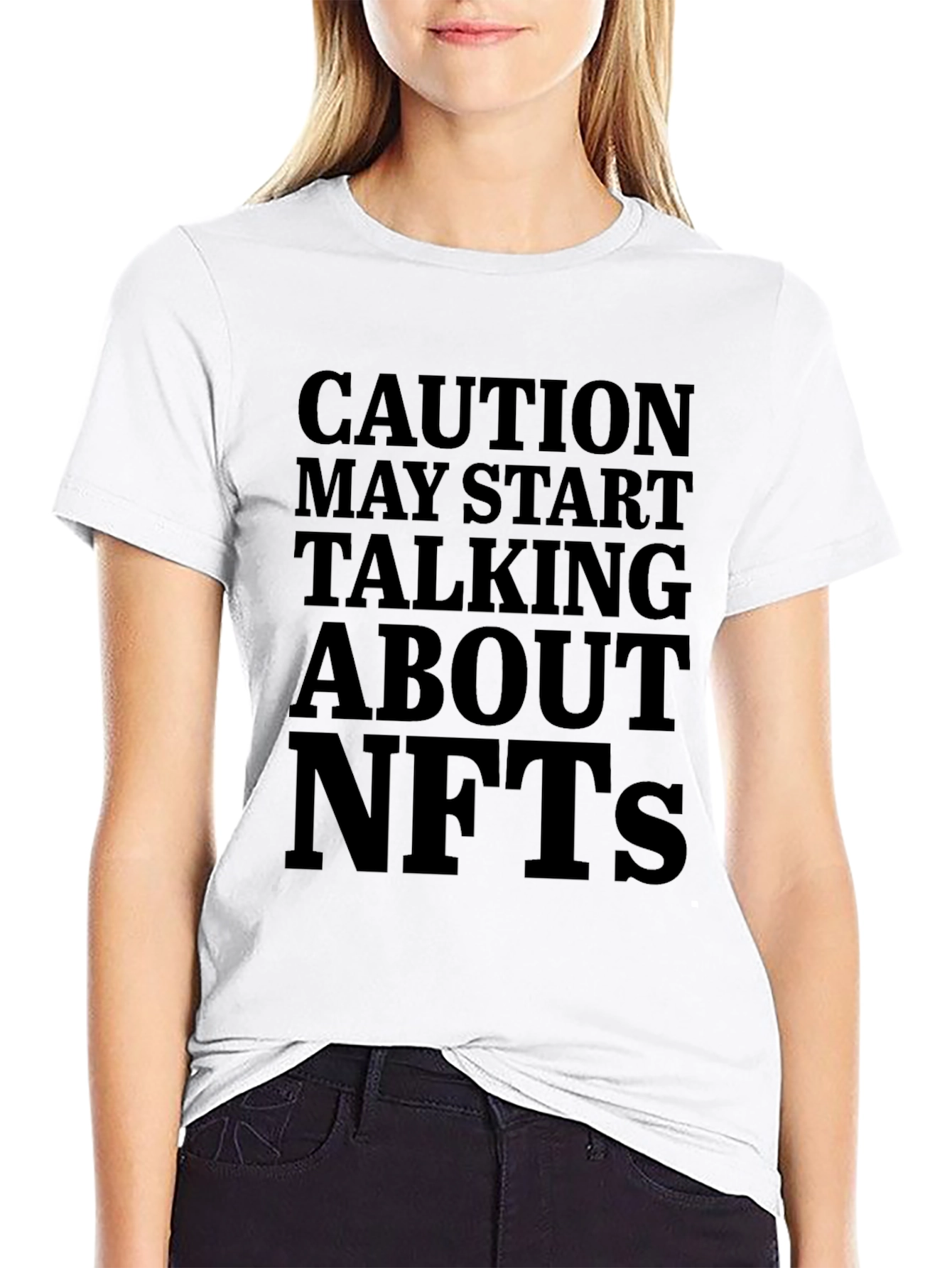 Black Caution May Start Talking About NFTs T-Shirt view 9