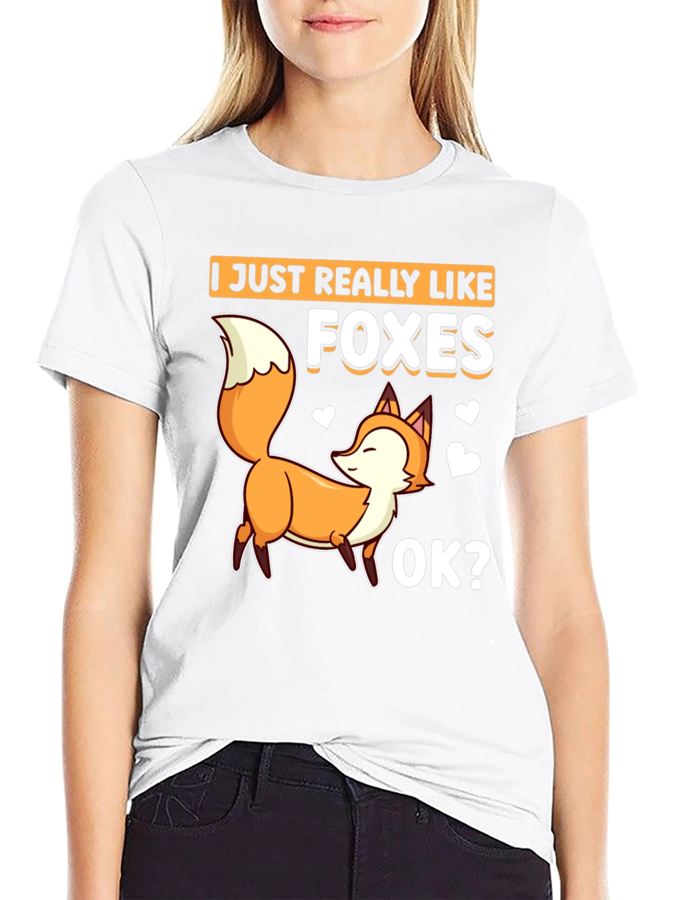 Black I Just Really Like Foxes T-Shirt view 9