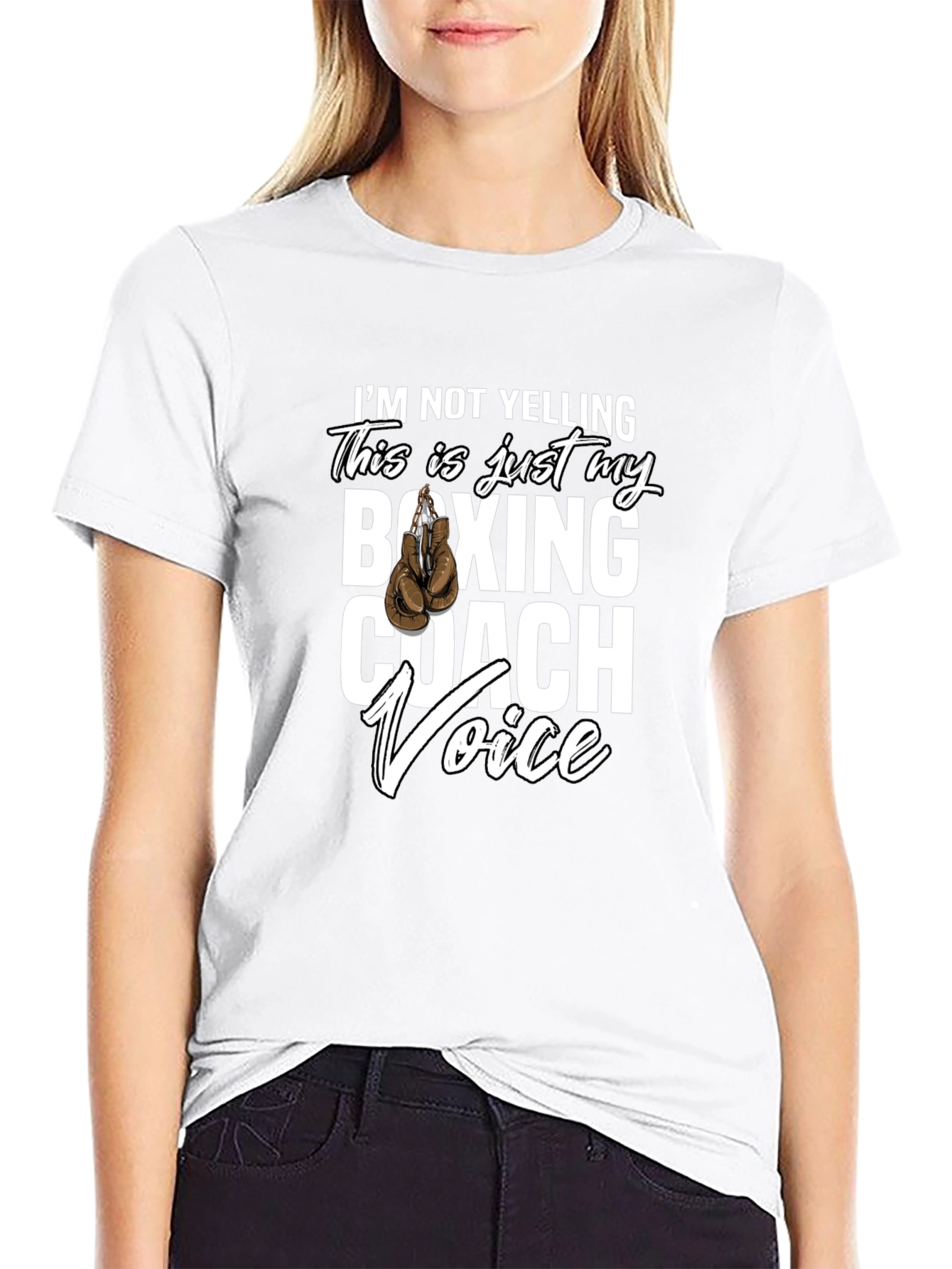 Black Boxing Coach Voice T-Shirt Funny Gift view 9