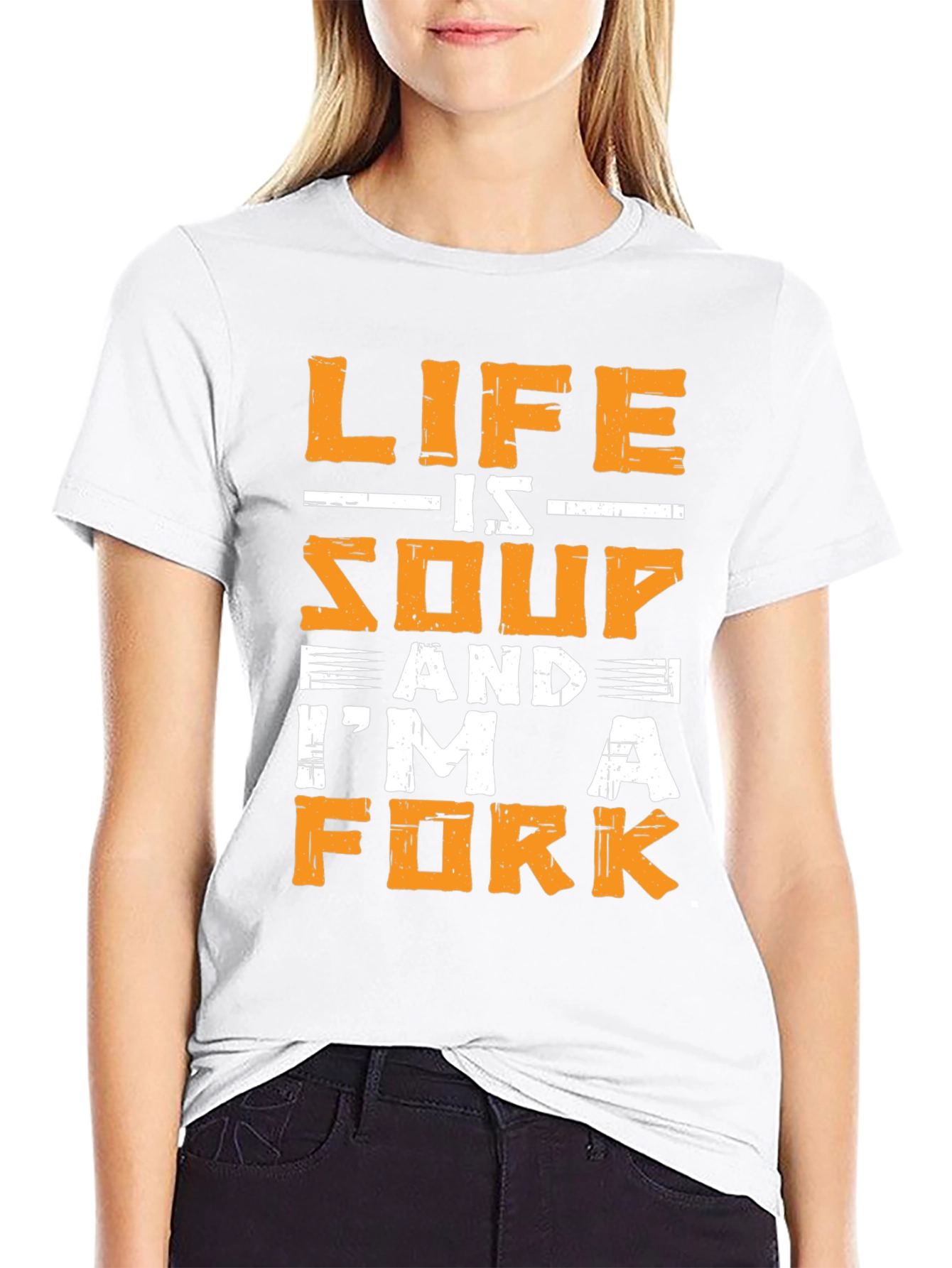 Black Life is Soup I'm a Fork Graphic T-Shirt view 9