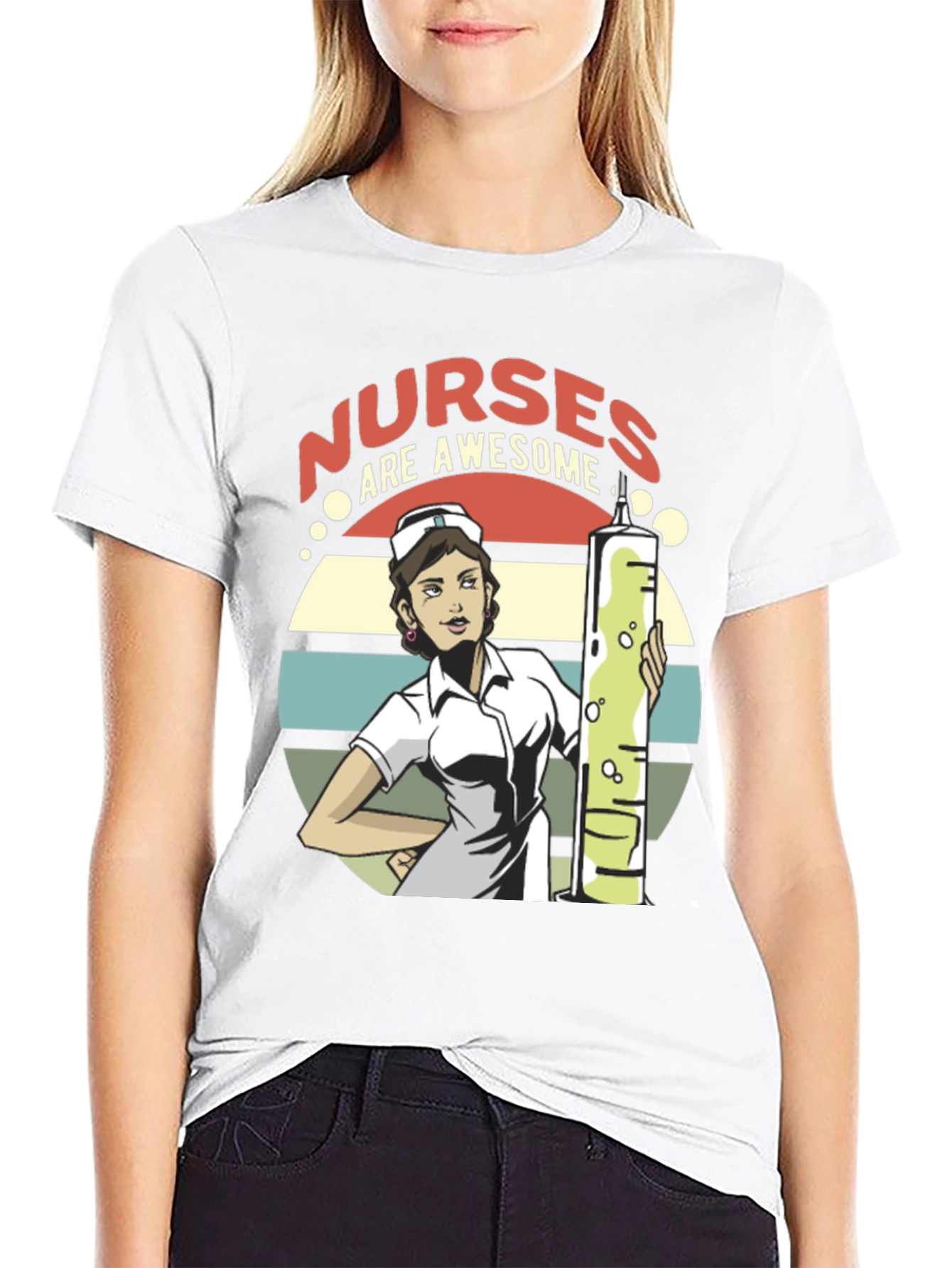 Black Nurses Are Awesome T-Shirt - Medical Hero Appreciation Tee view 9