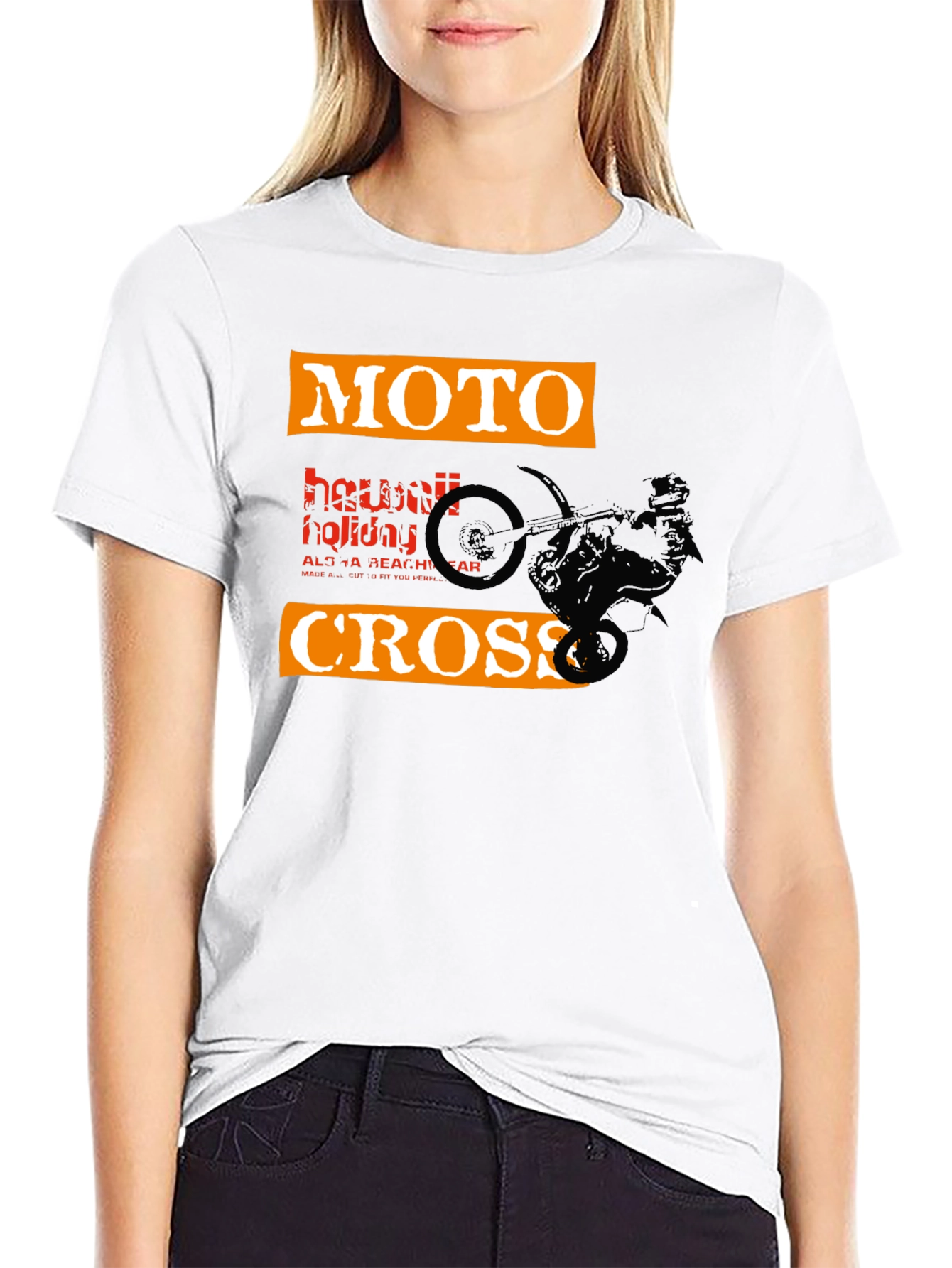 Black Moto Cross Graphic Tee - Black view 9