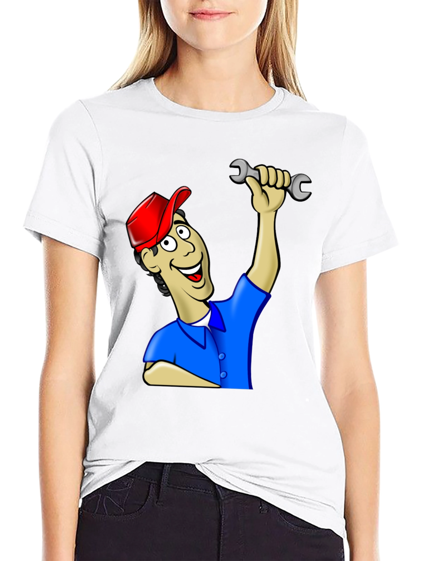 Cartoon Mechanic T-Shirt - 9