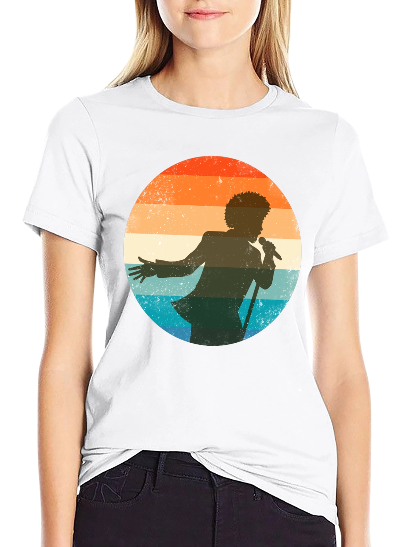 Black Retro Silhouette T-Shirt view 9