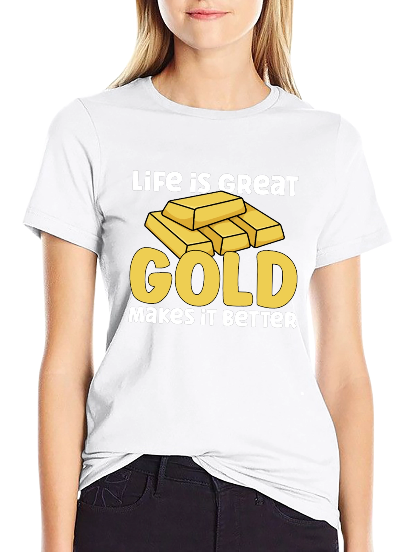 Black Life is Great Gold Makes it Better T-Shirt view 9