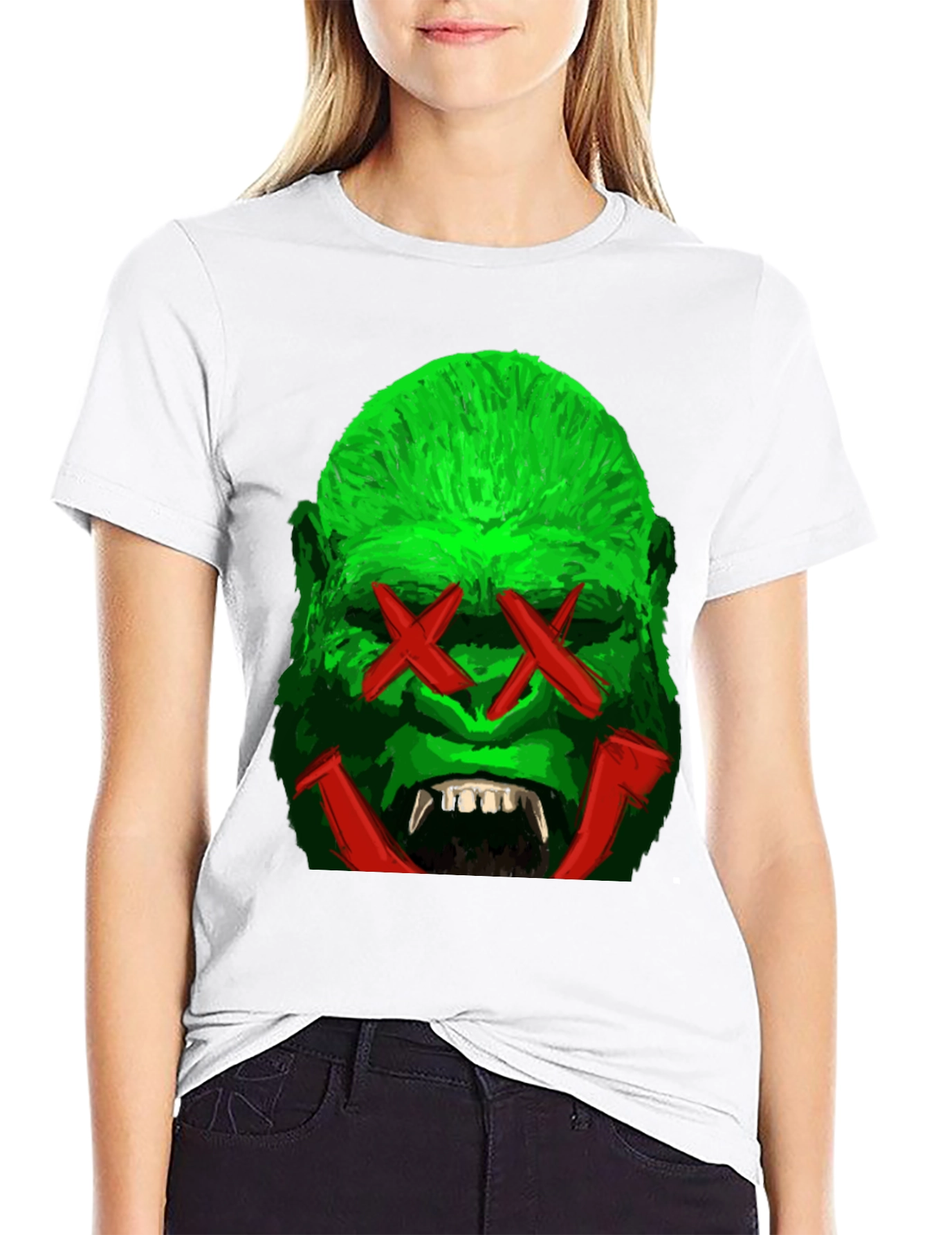 Black Green Gorilla Graphic Tee view 9