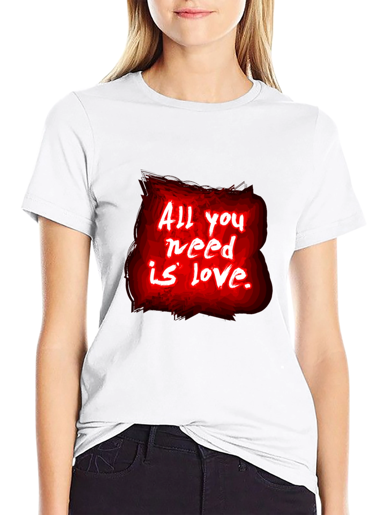 Black Love Graphic T-Shirt - All You Need Is Love view 9