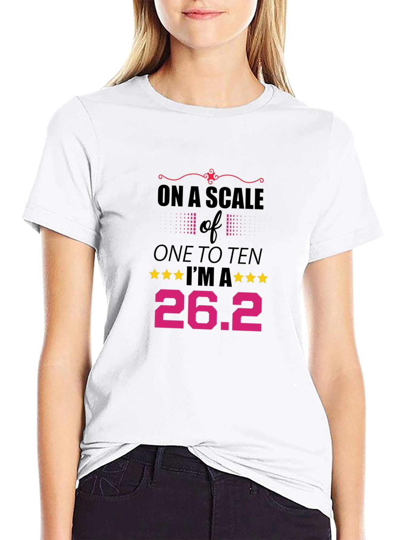 Black 26.2 Marathon Runner T-Shirt - On a Scale of One to Ten view 9