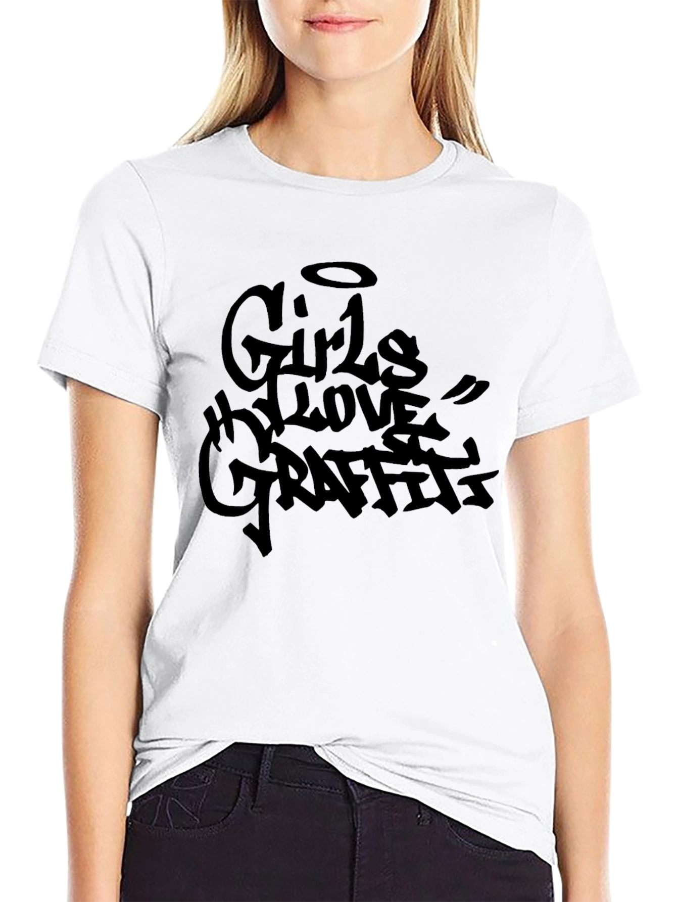 Black Girls Love Graffiti Black T-Shirt view 9