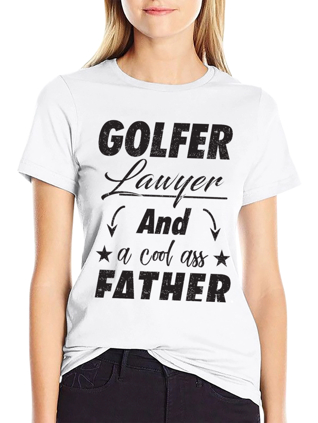 Black Golfer Lawyer Father Black T-Shirt view 9