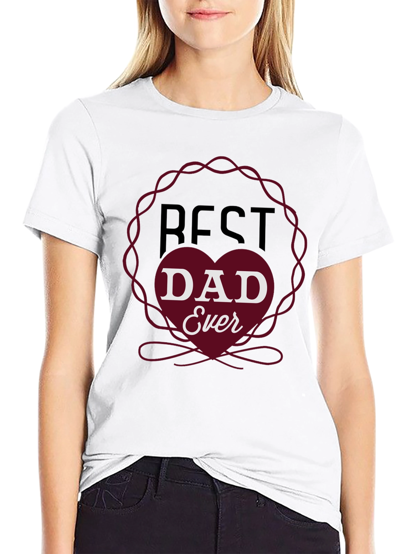 Black Best Dad Ever Graphic T-Shirt - Father's Day Gift view 9