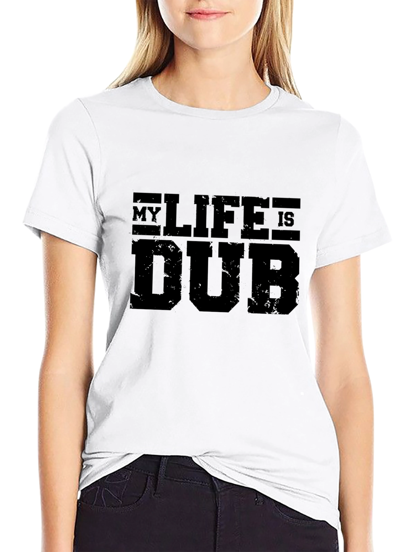 Black My Life is Dub T-Shirt - Black Graphic Tee view 9