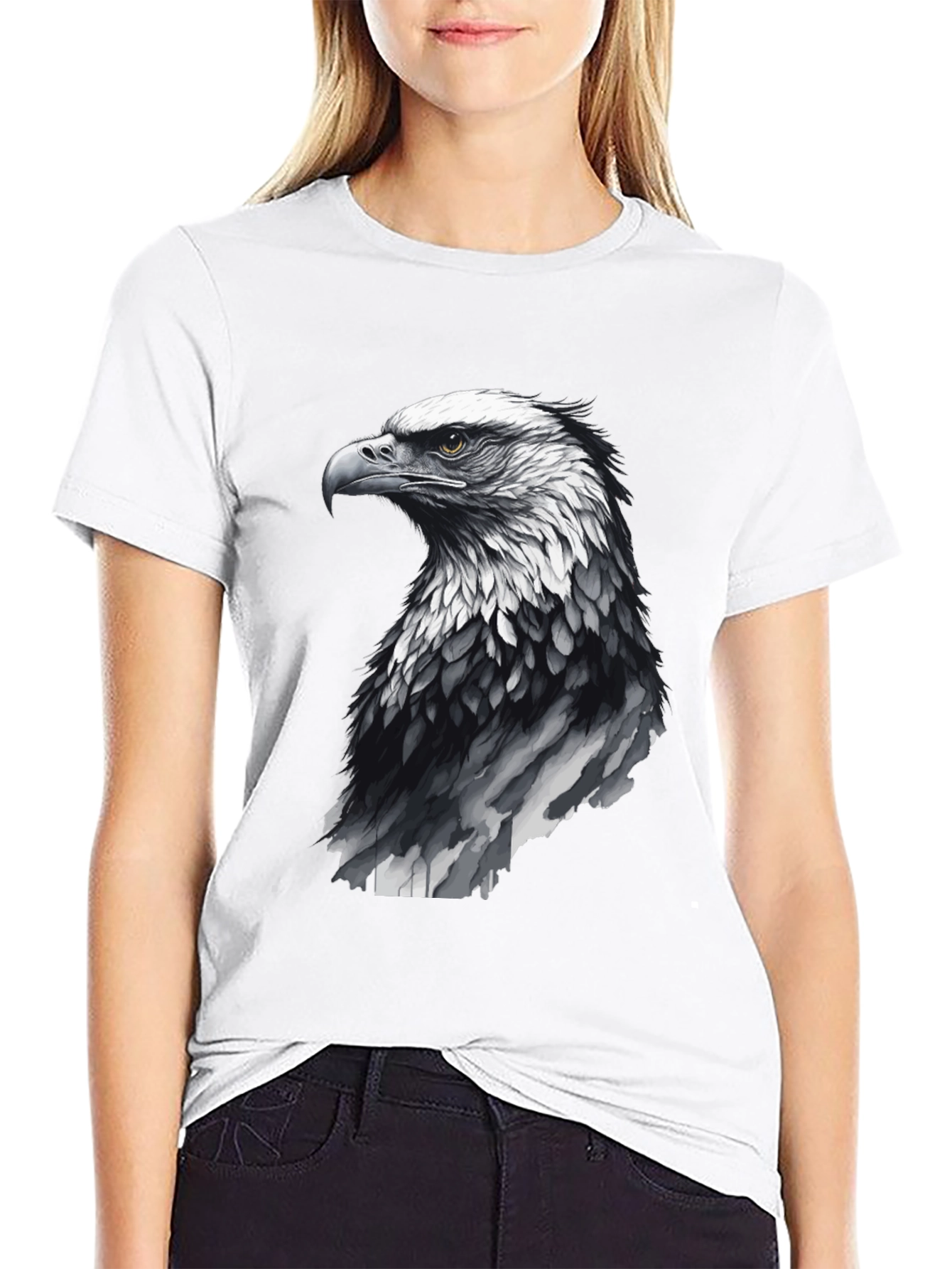Black Men's Black Eagle Graphic Tee view 9