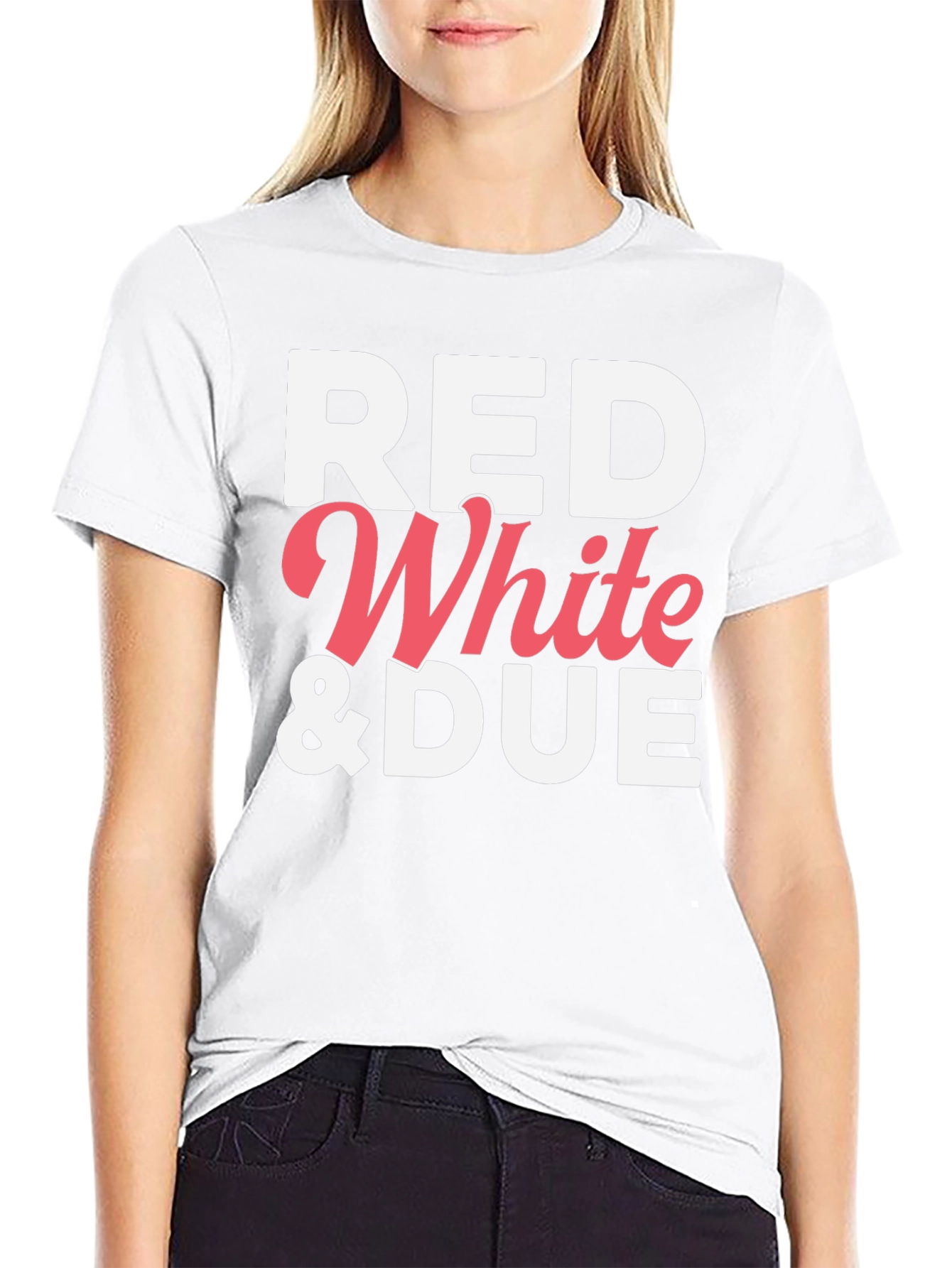 Black Red White & DUE Patriotic T-Shirt view 9