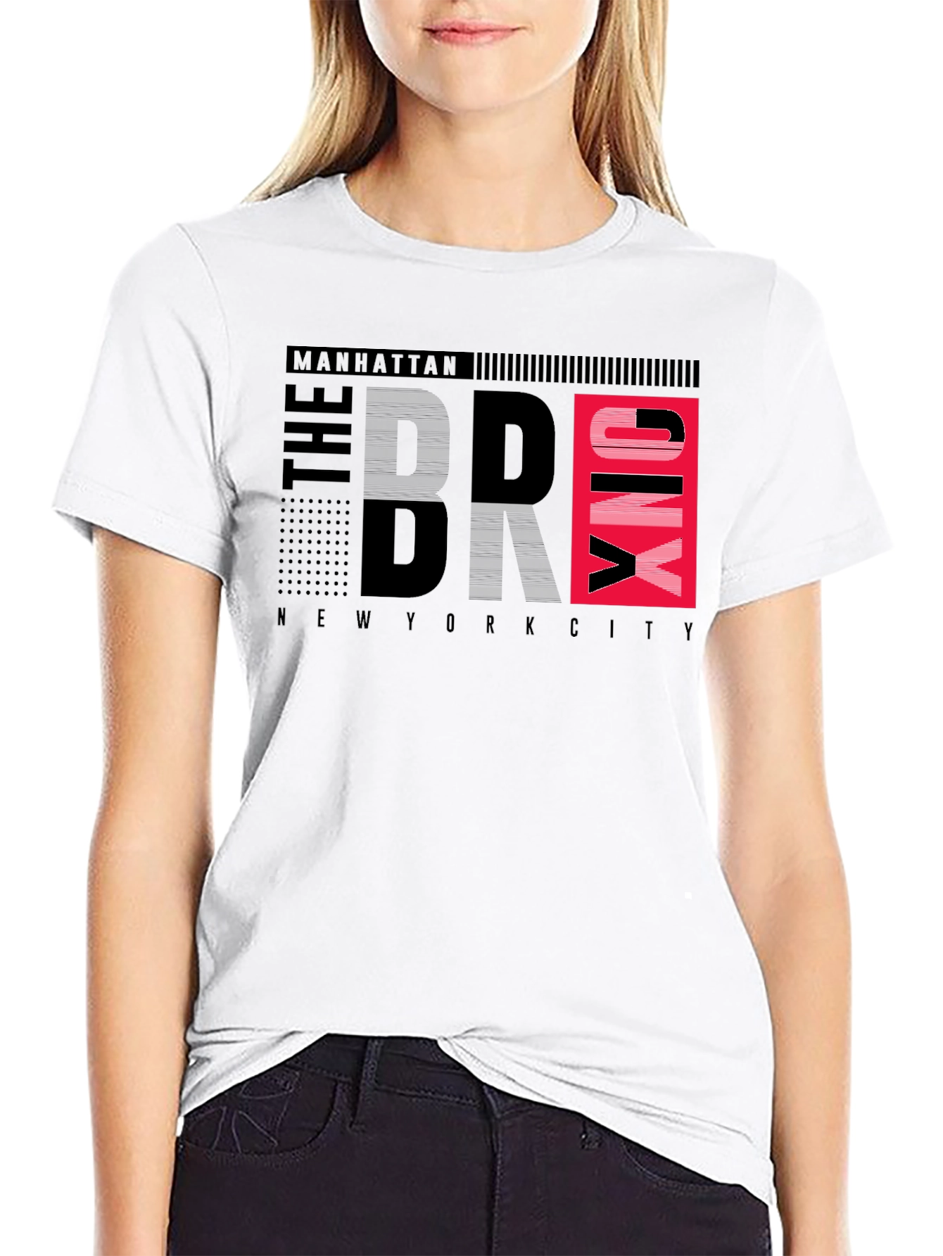 Black Manhattan Bronx NY City T-Shirt view 9