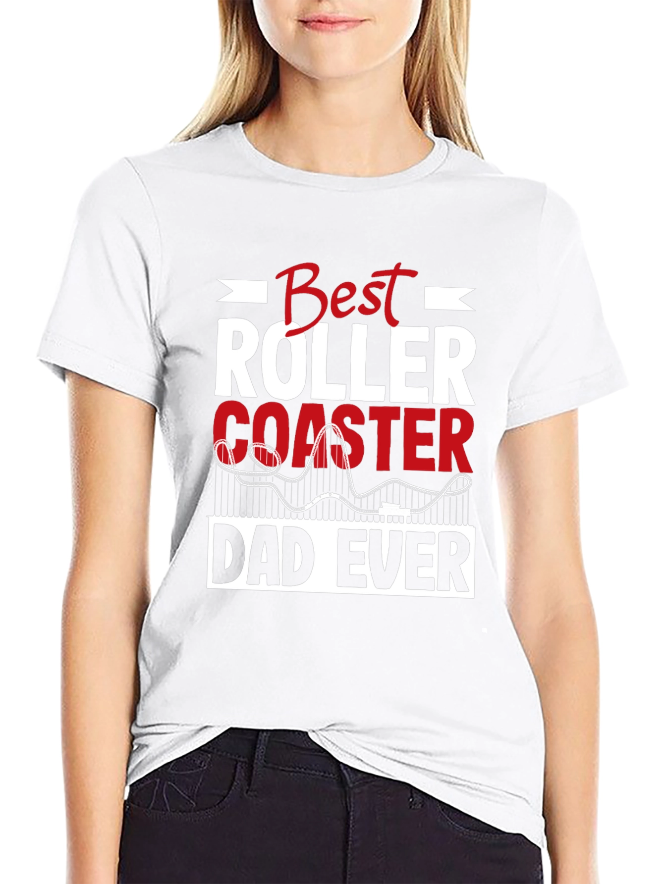 Black Best Roller Coaster Dad Ever T-Shirt view 9