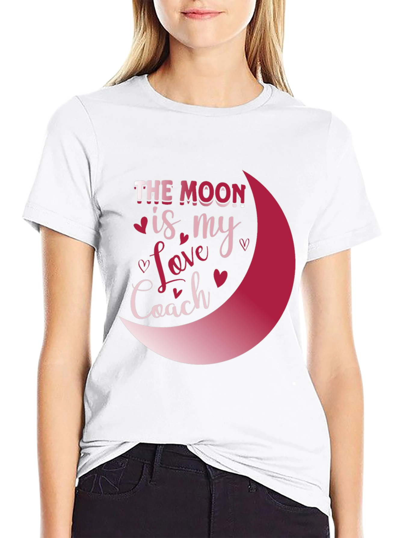 Black The Moon is My Love Coach Graphic Tee view 9