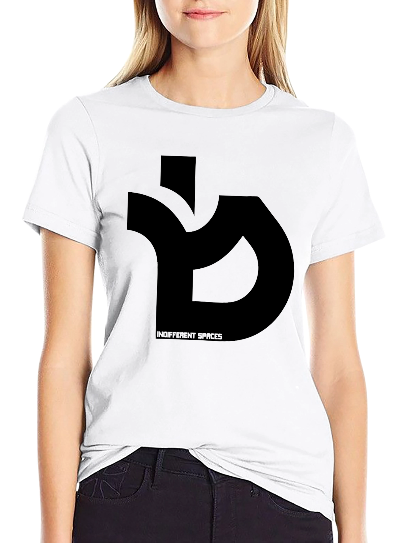 Black Indifferent Spaces Black Graphic Tee view 9