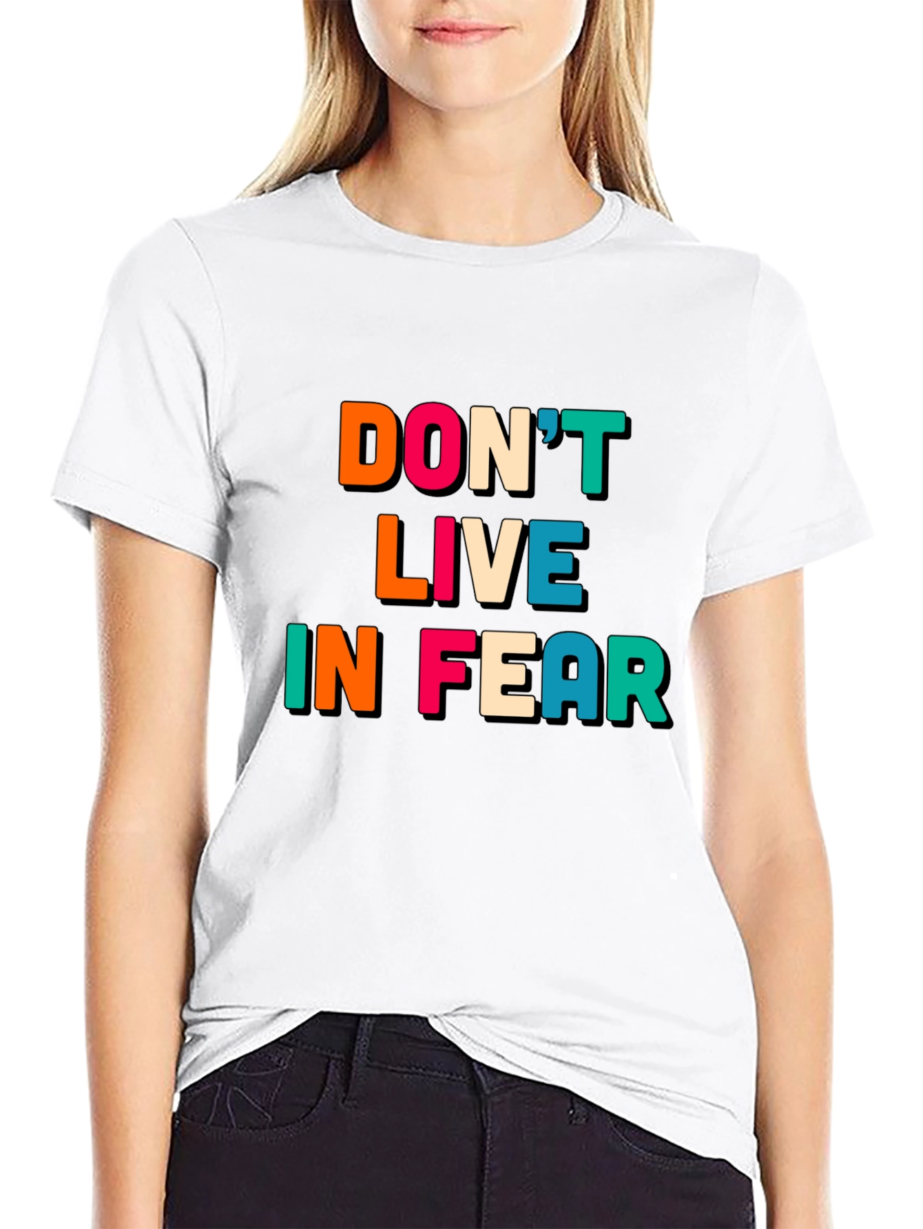 Black Don't Live In Fear Graphic Tee view 9