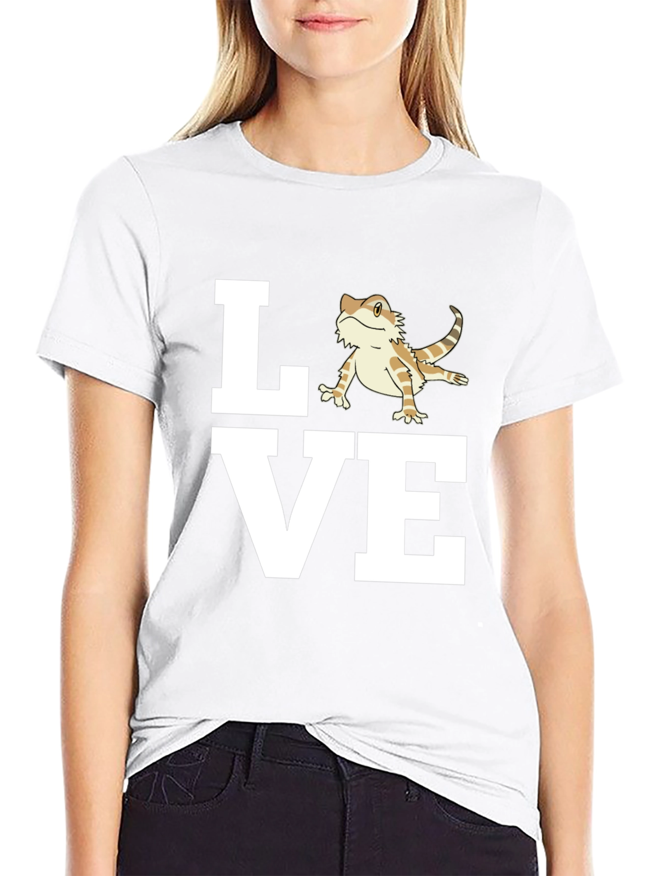 Black Bearded Dragon Love T-Shirt - Reptile Pet Owner Tee view 9