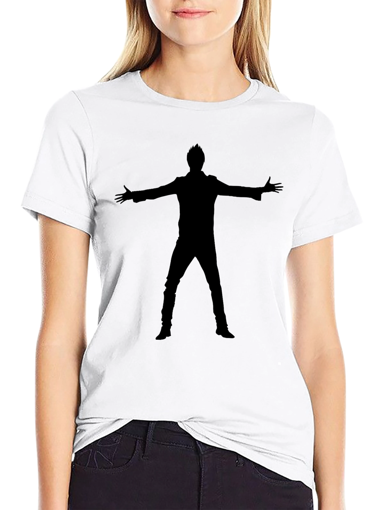 Black Silhouette Man Graphic Tee - Black T-Shirt view 9