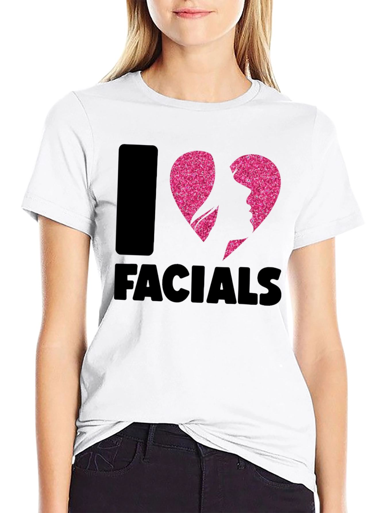 I Heart Facials Graphic T-Shirt - Funny Spa Day Tee - 9