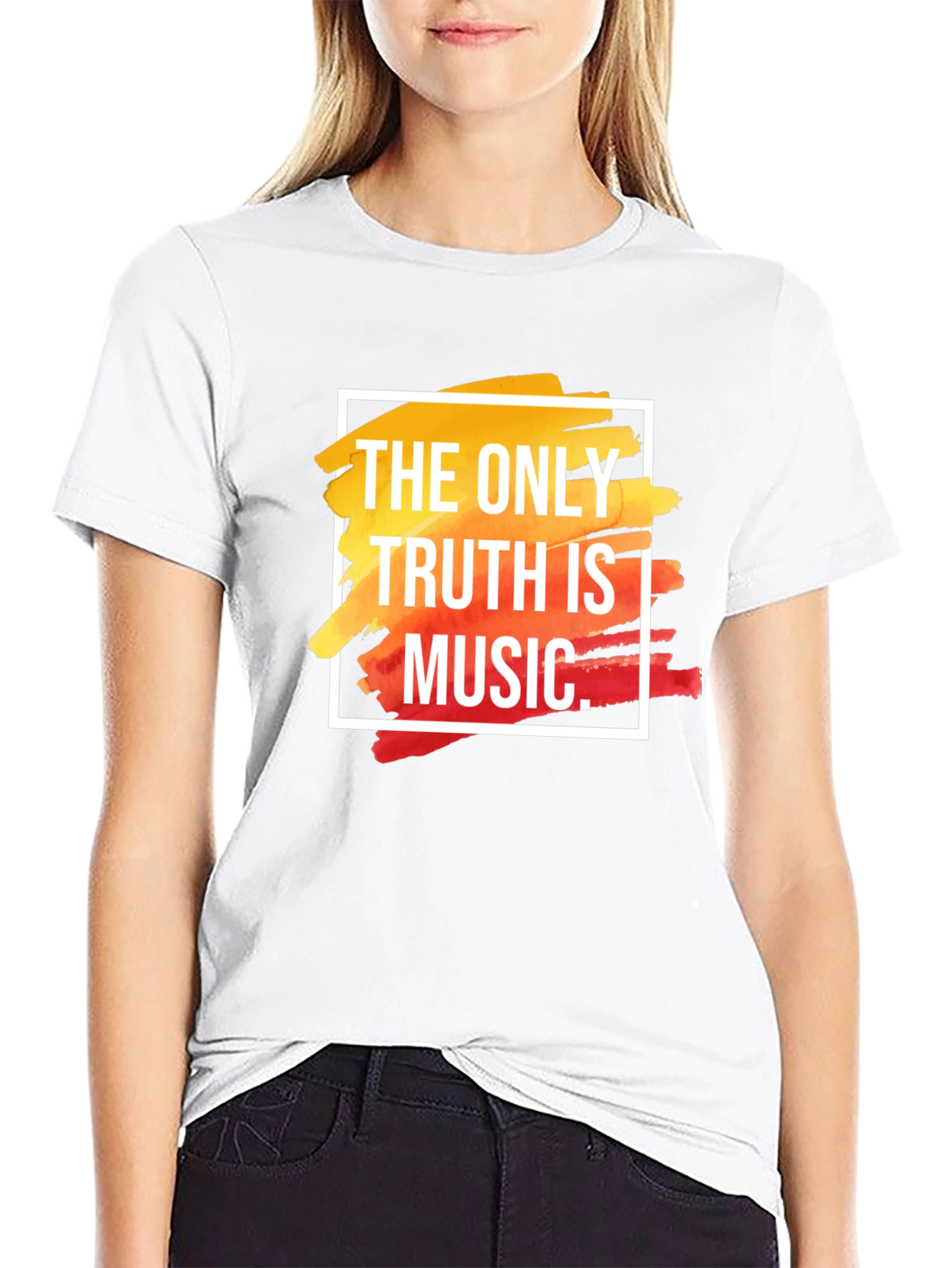 Black The Only Truth Is Music T-Shirt view 9