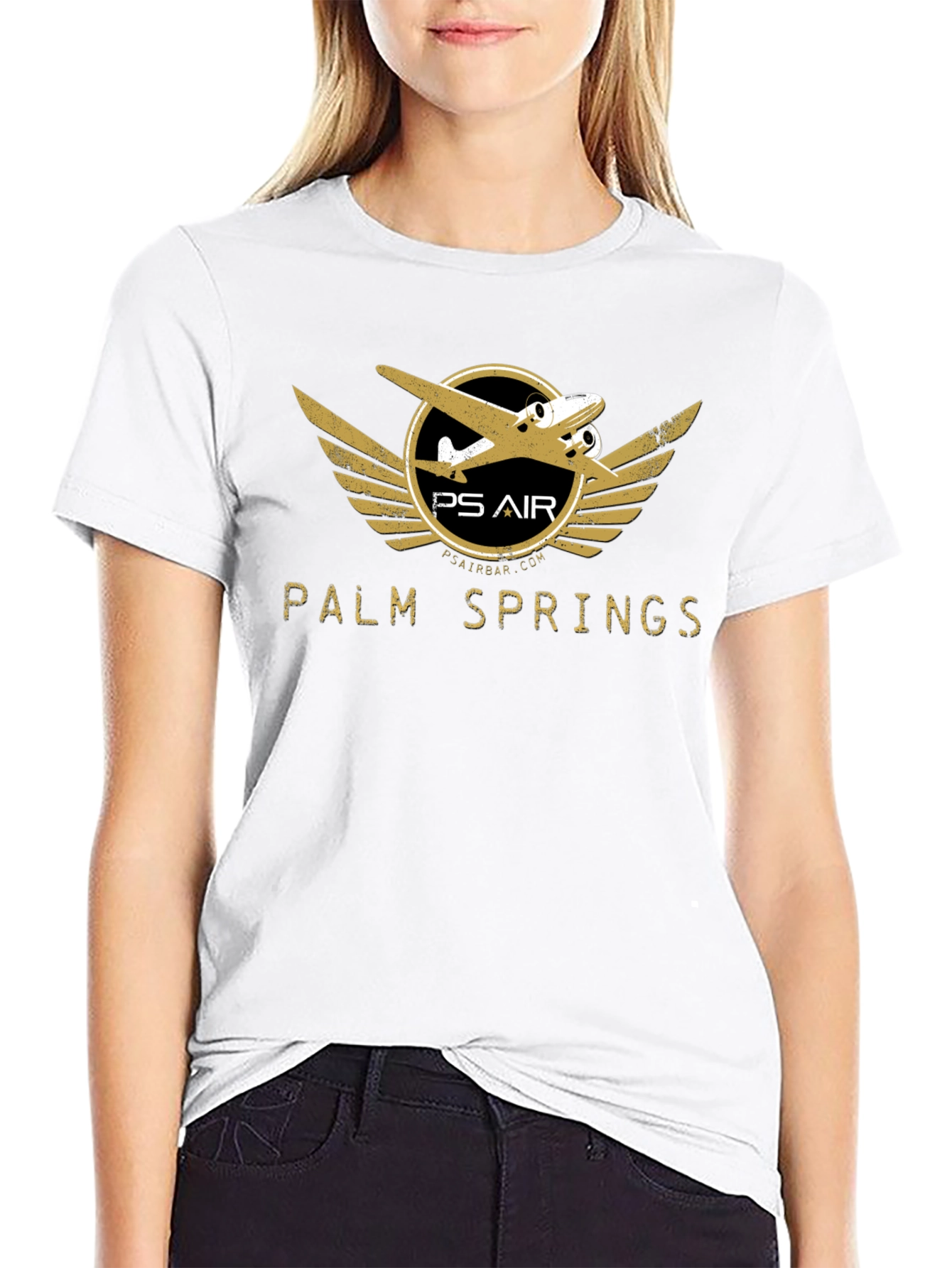 Black Palm Springs Air Black Graphic Tee view 9