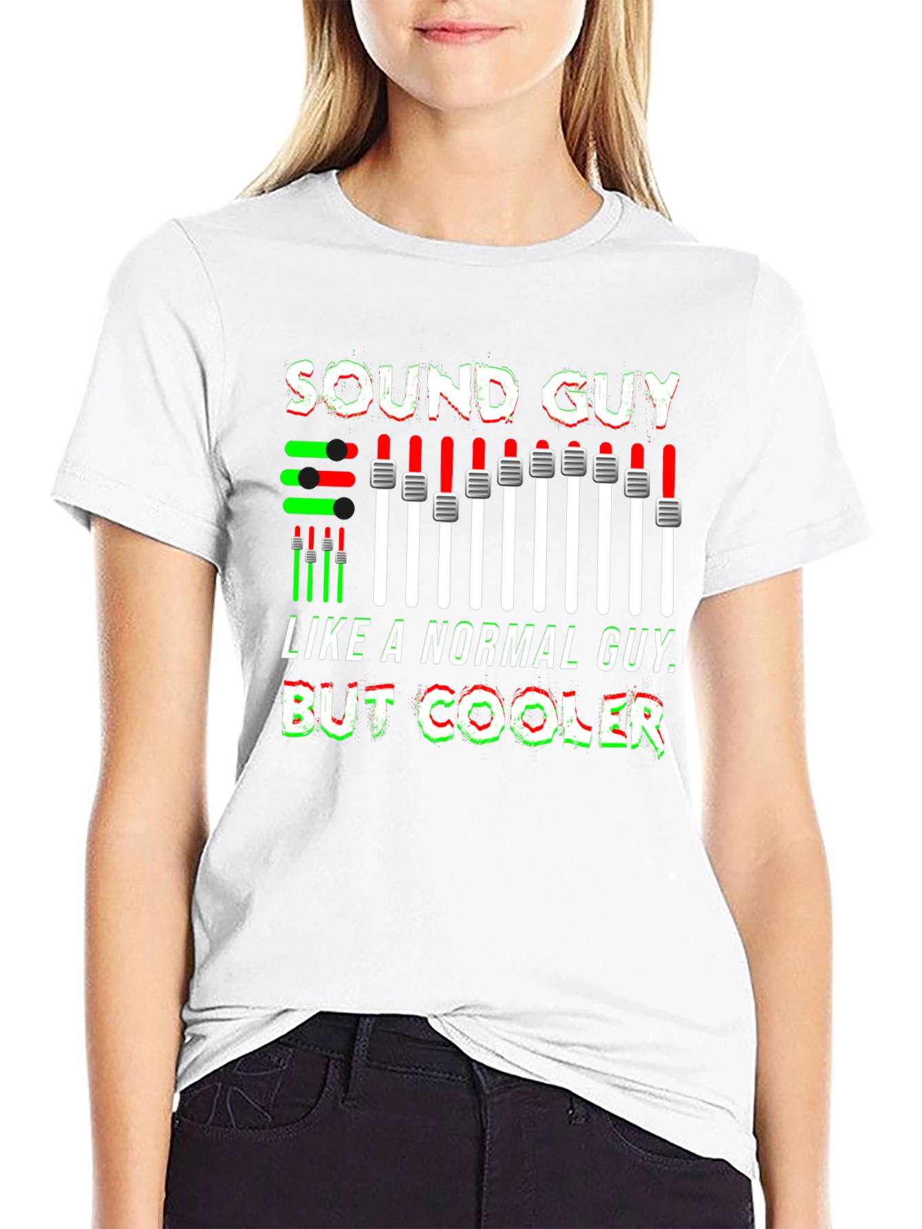 Black Sound Guy T-Shirt - Audio Engineer Graphic Tee view 9