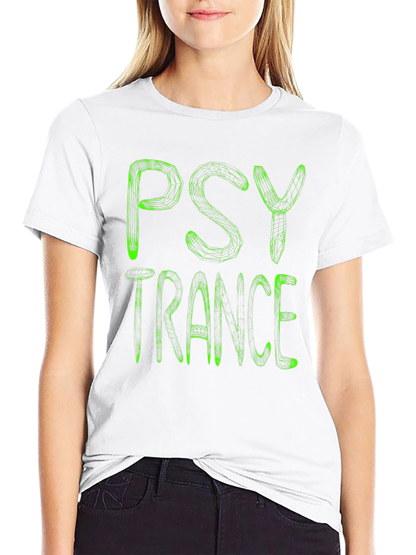 Black Psy Trance Black Graphic Tee view 9